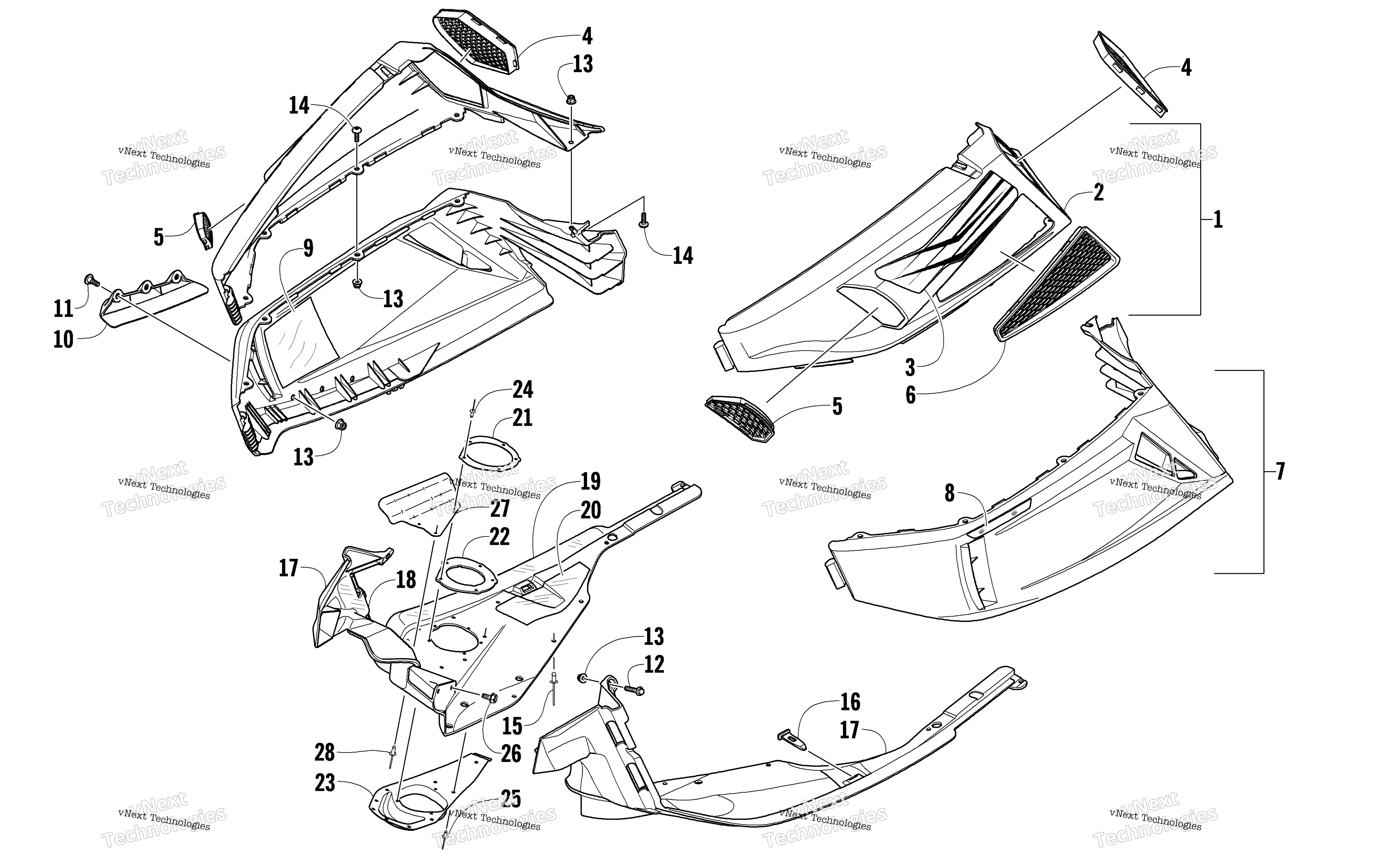 Skid Plate и Side панель узел