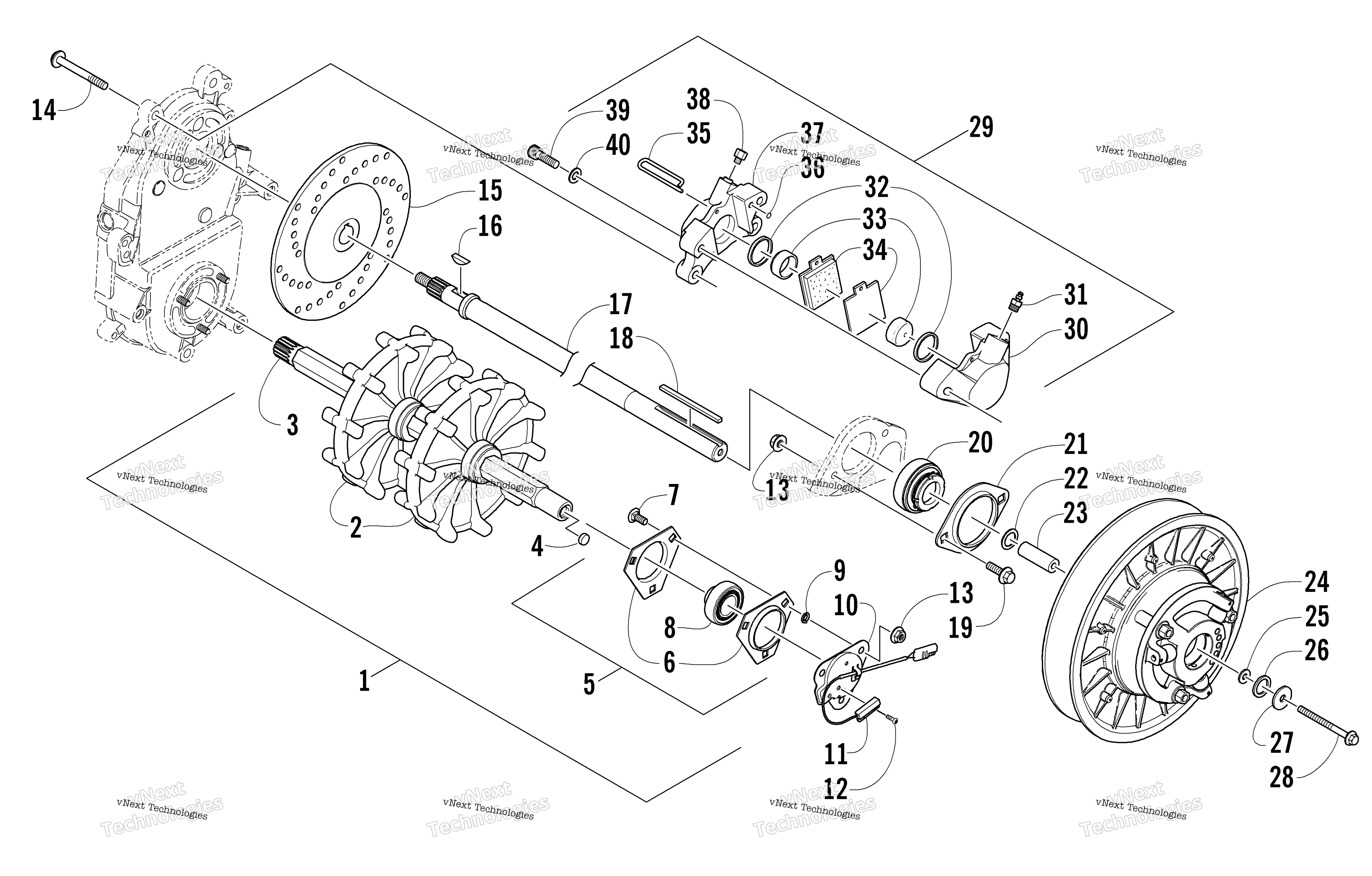 Привод Train Shafts And Brake Assemblies