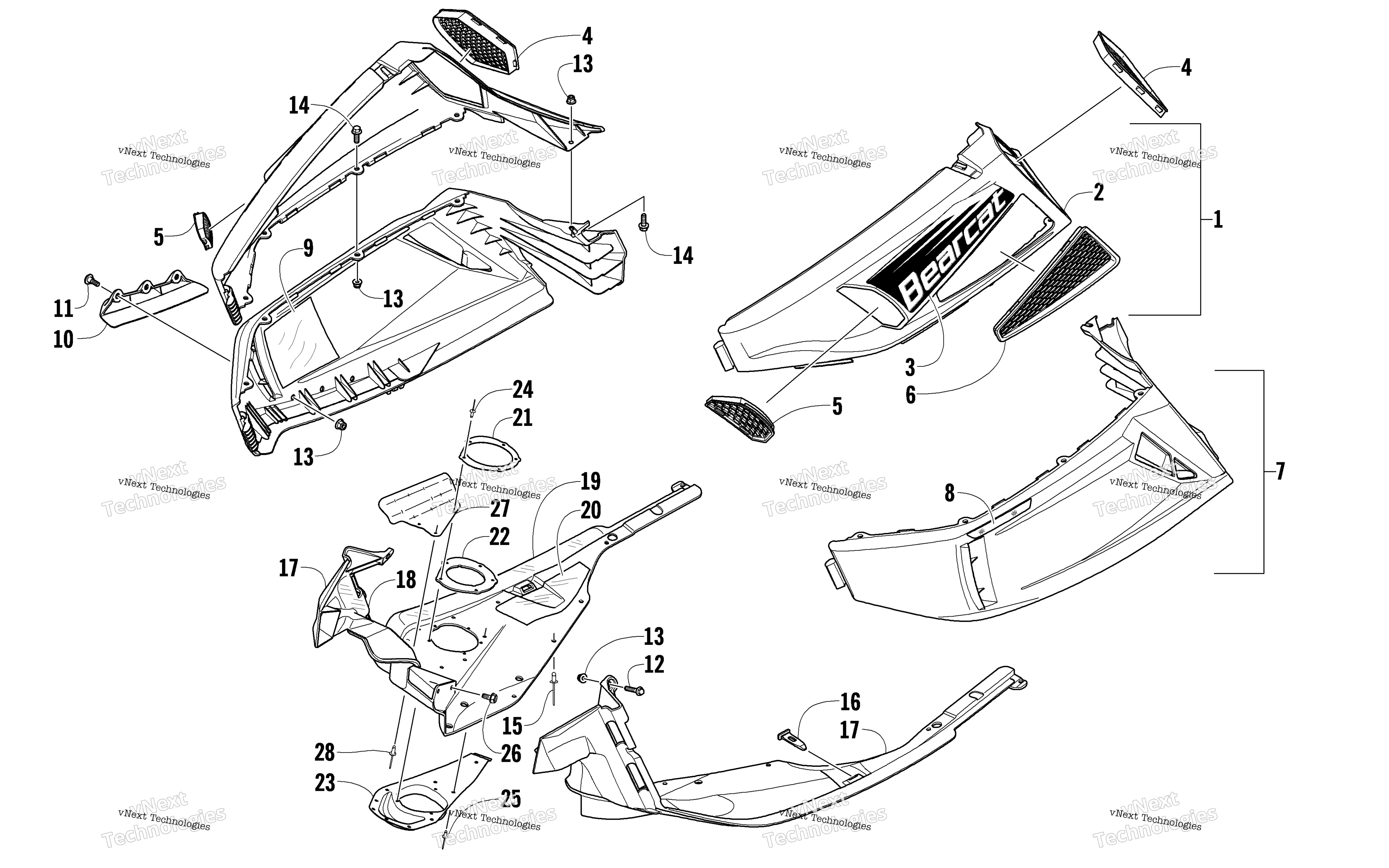 Skid Plate и Side панель узел