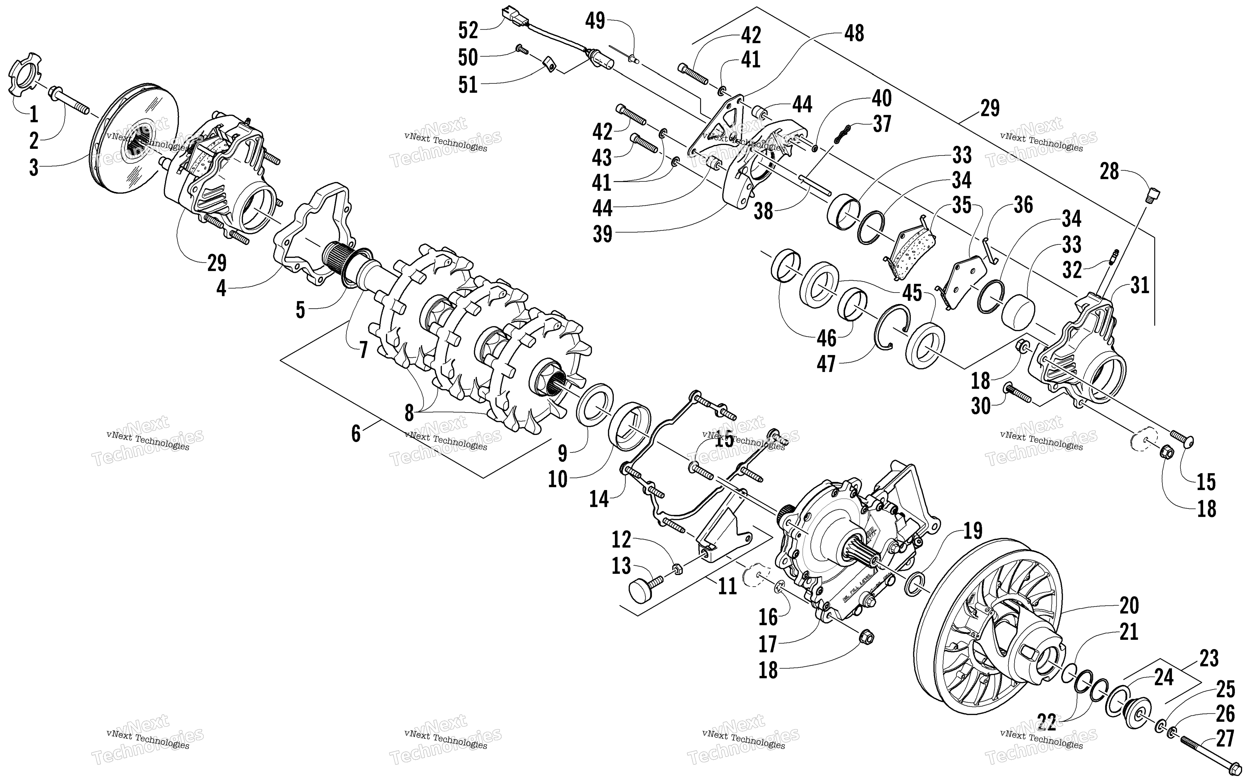 Привод Train Shaft And Brake Assemblies