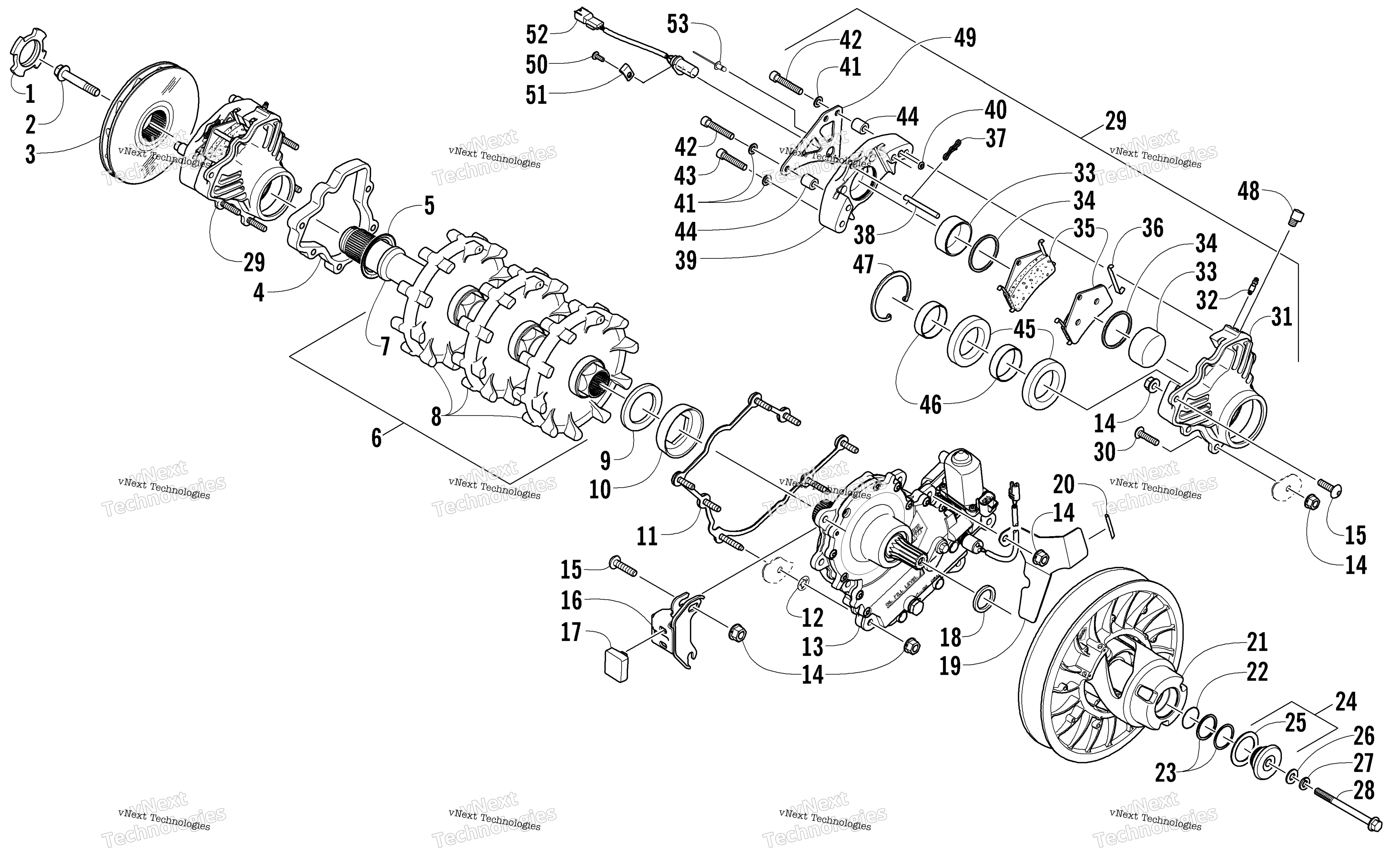 Привод Train Shaft And Brake Assemblies