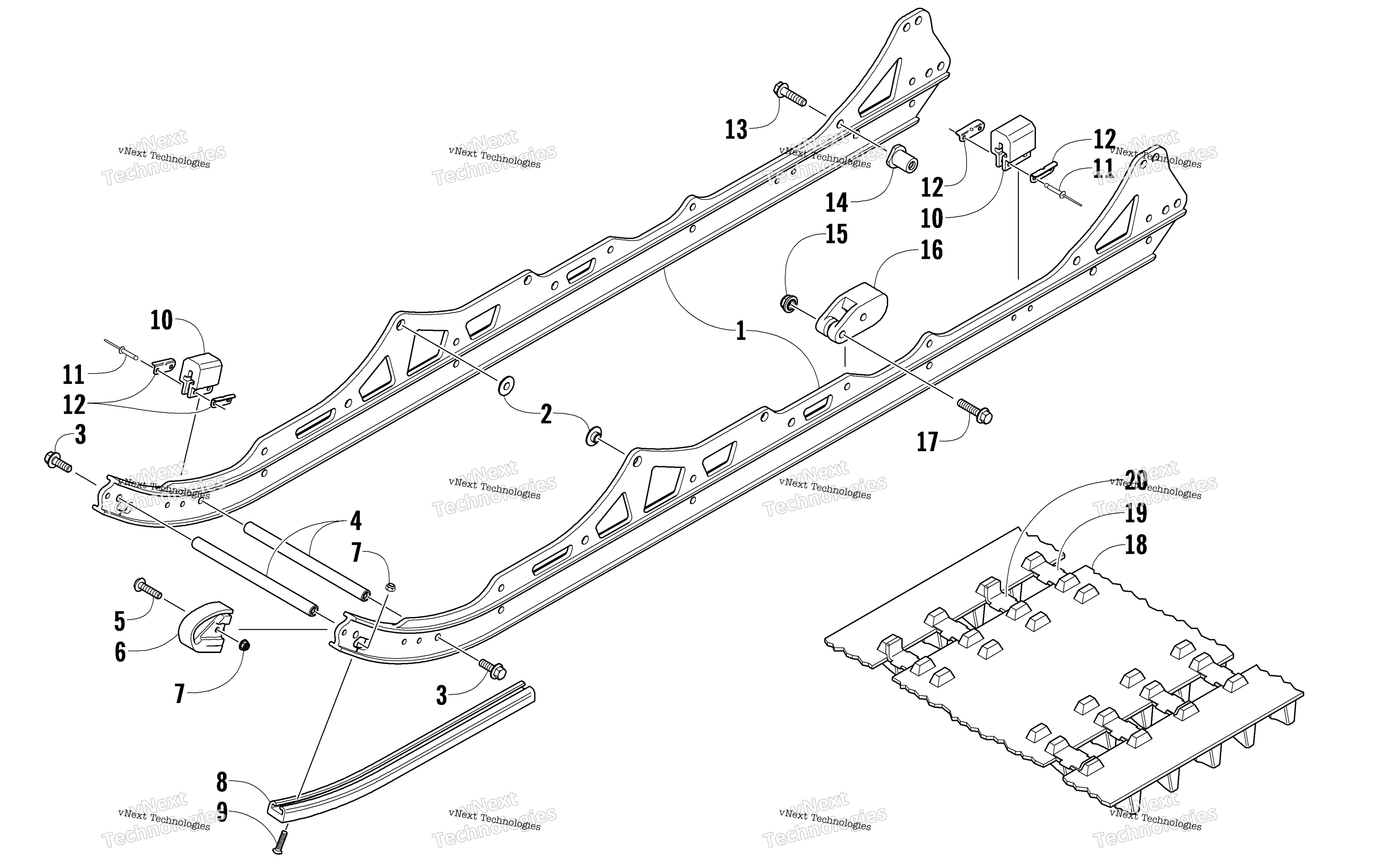 Slide Rail и Track узел