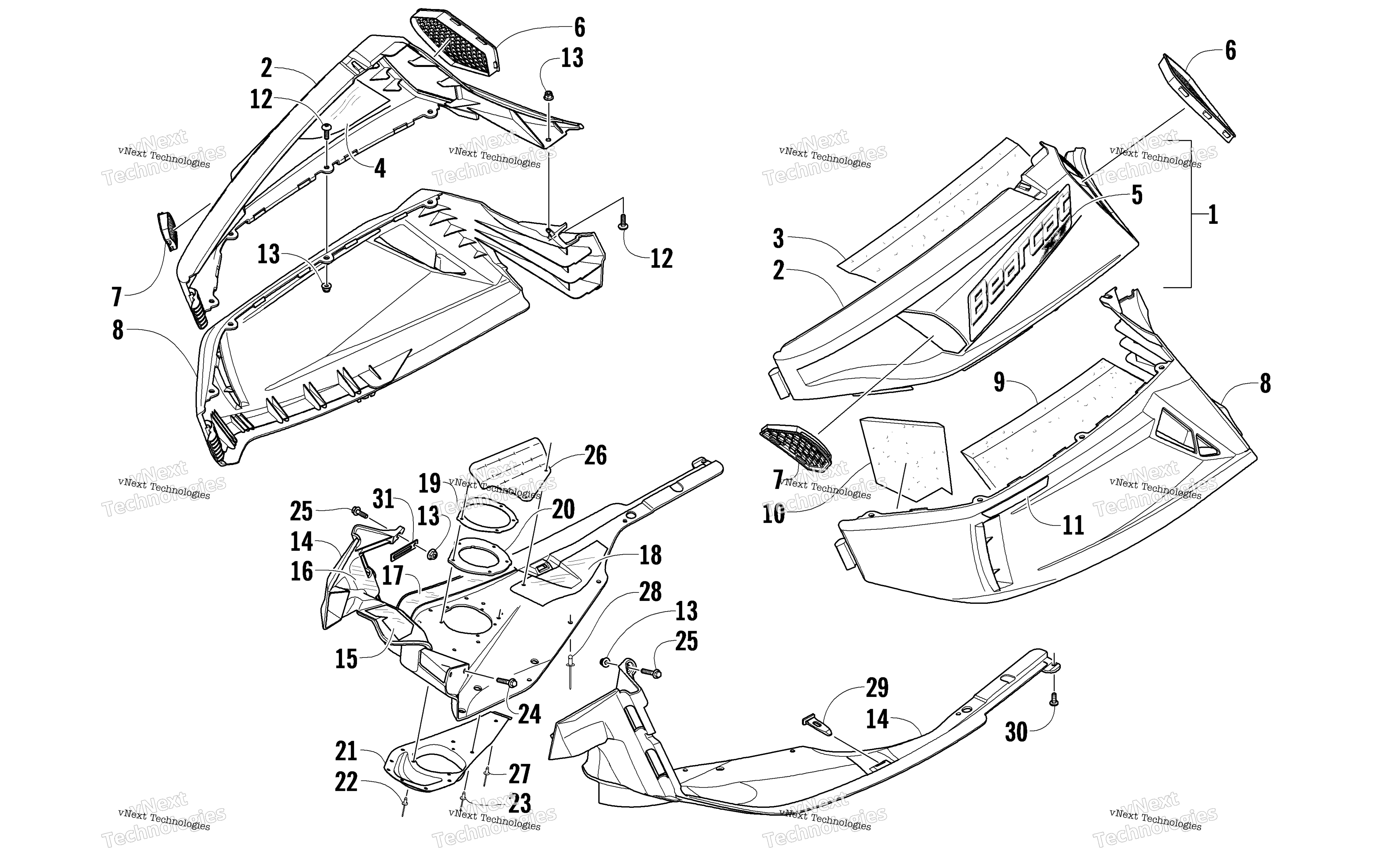 Skid Plate и Side панель узел