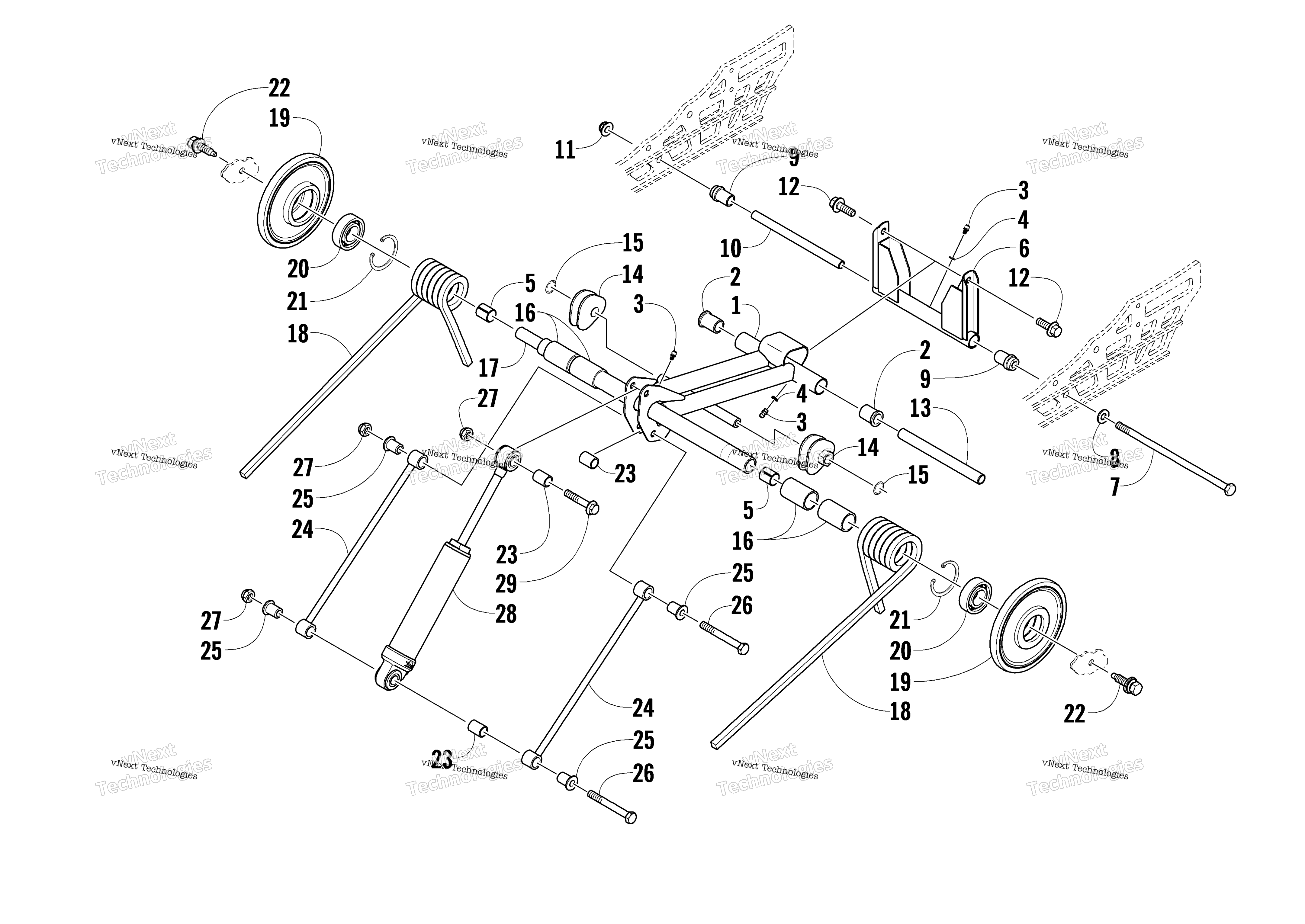 Задняя часть Suspension Rear Arm Assembly