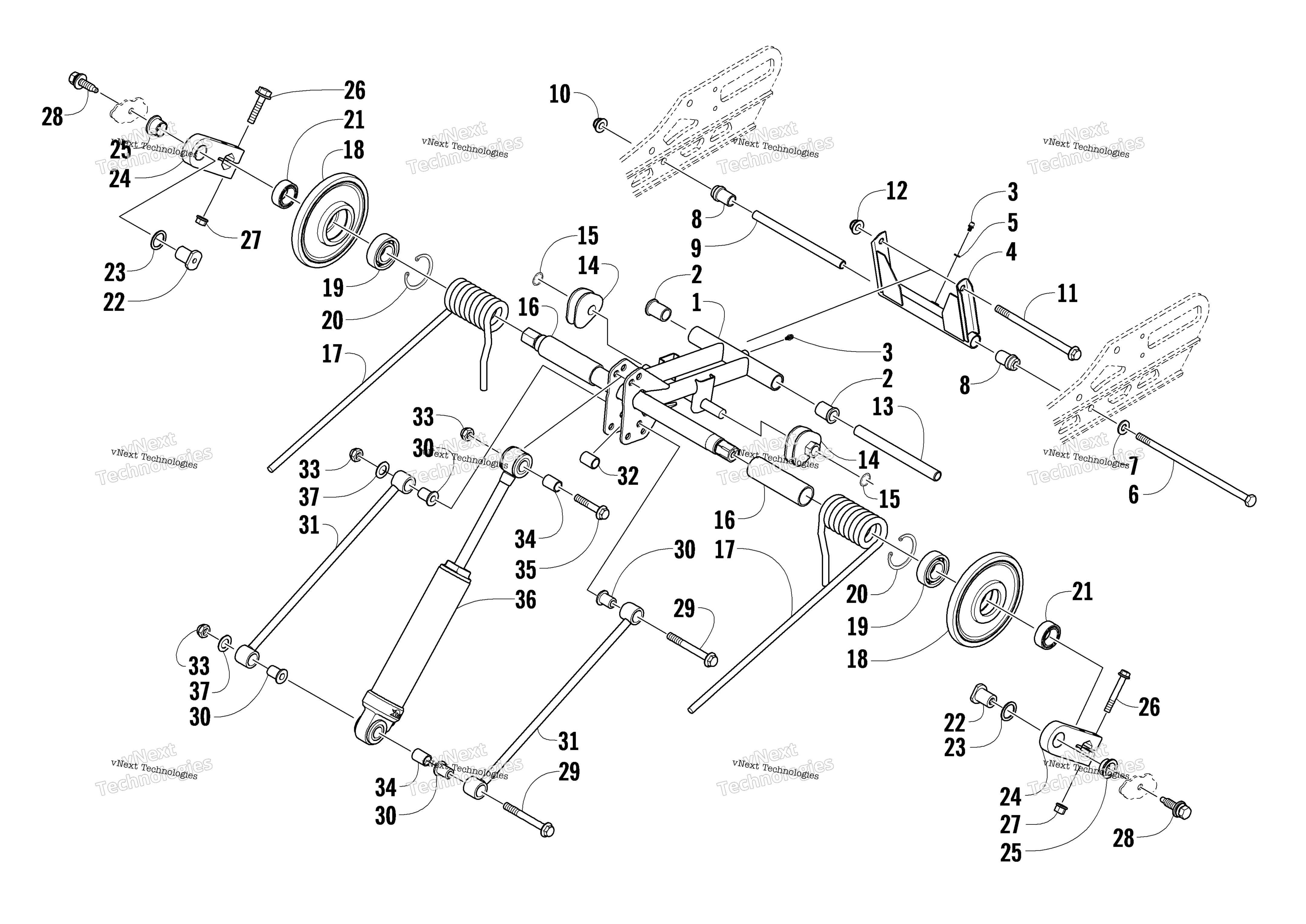 Задняя часть Suspension Rear Arm Assembly