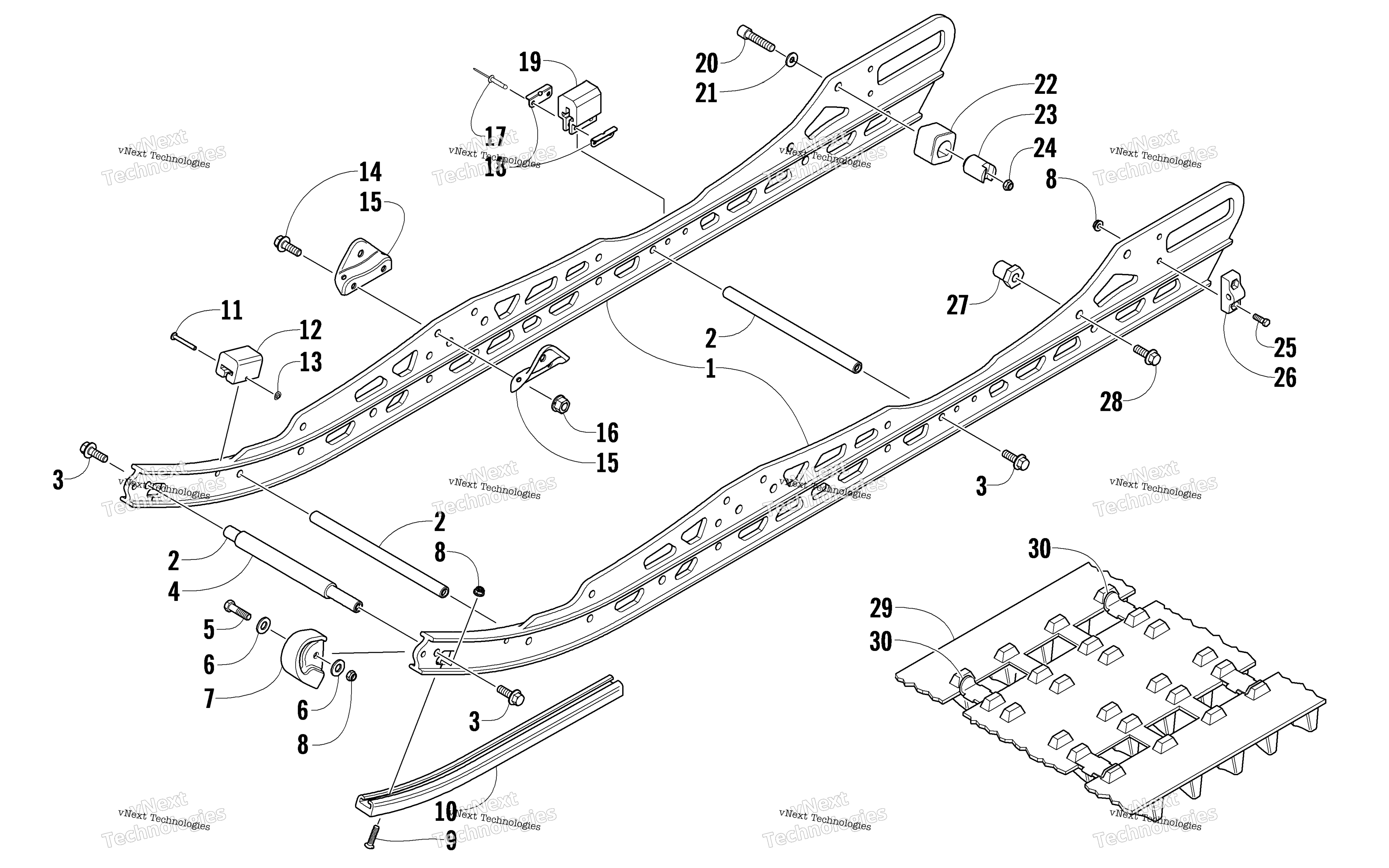 Slide Rail и Track узел