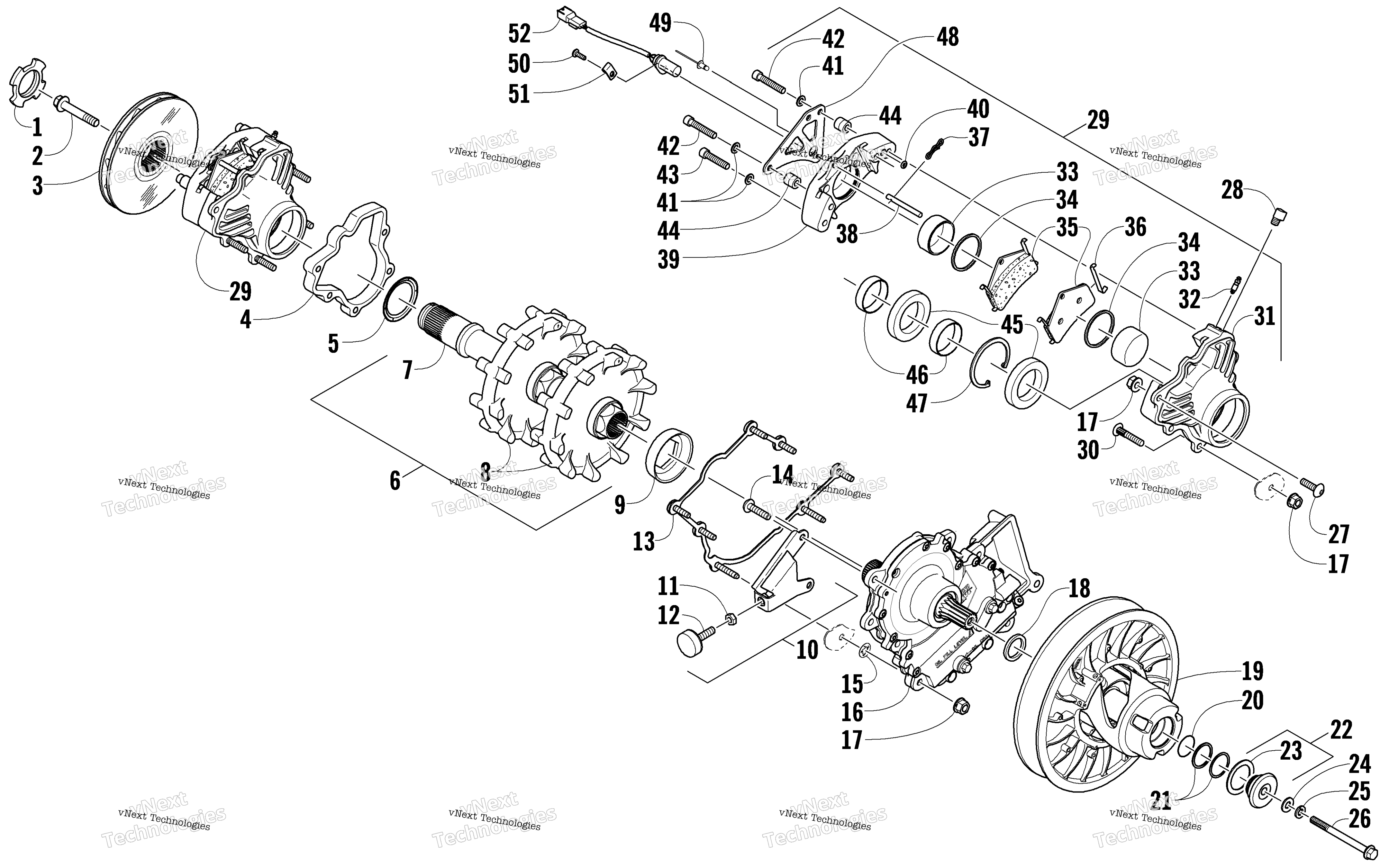Привод Train Shaft And Brake Assemblies