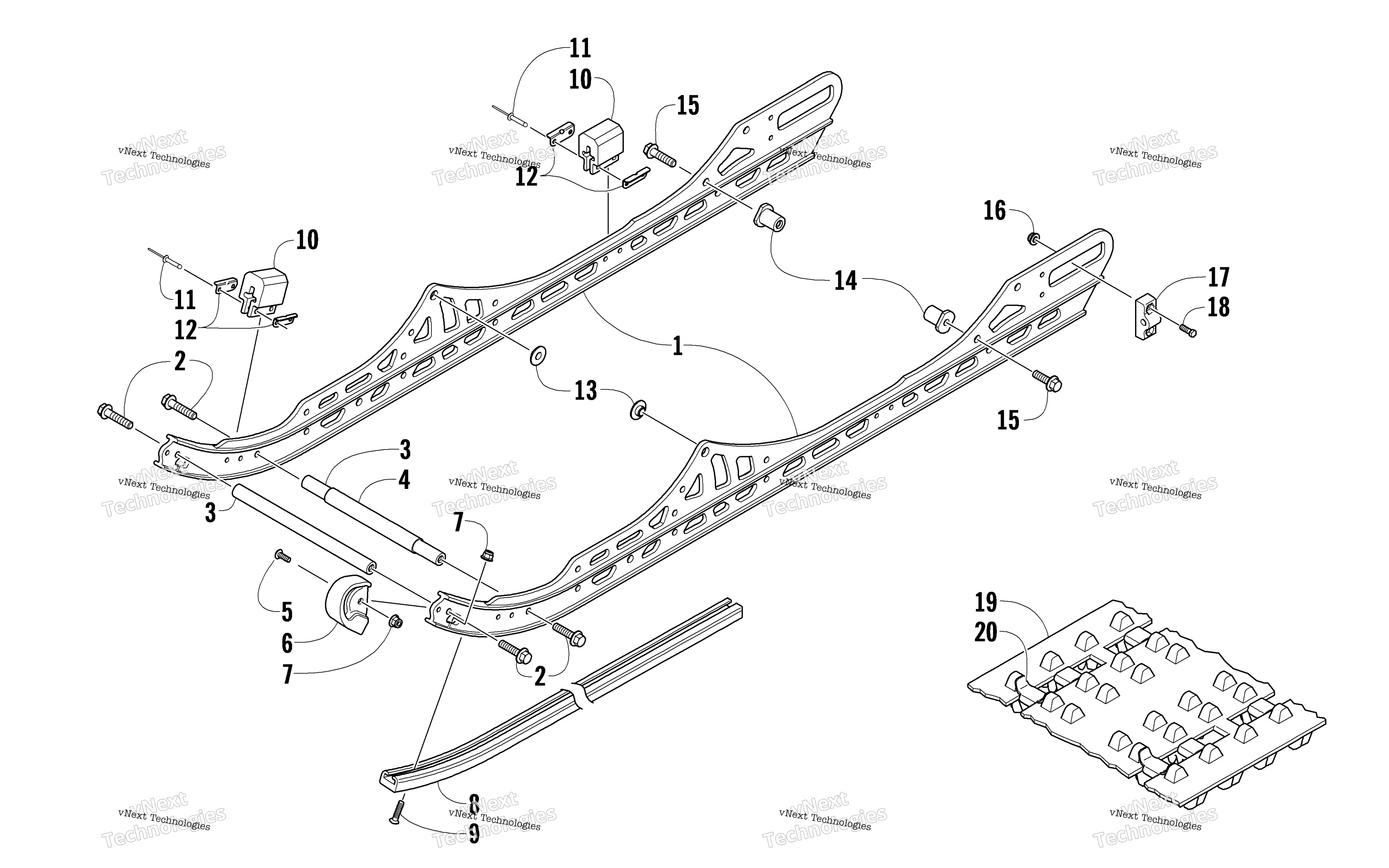 Slide Rail и Track узел