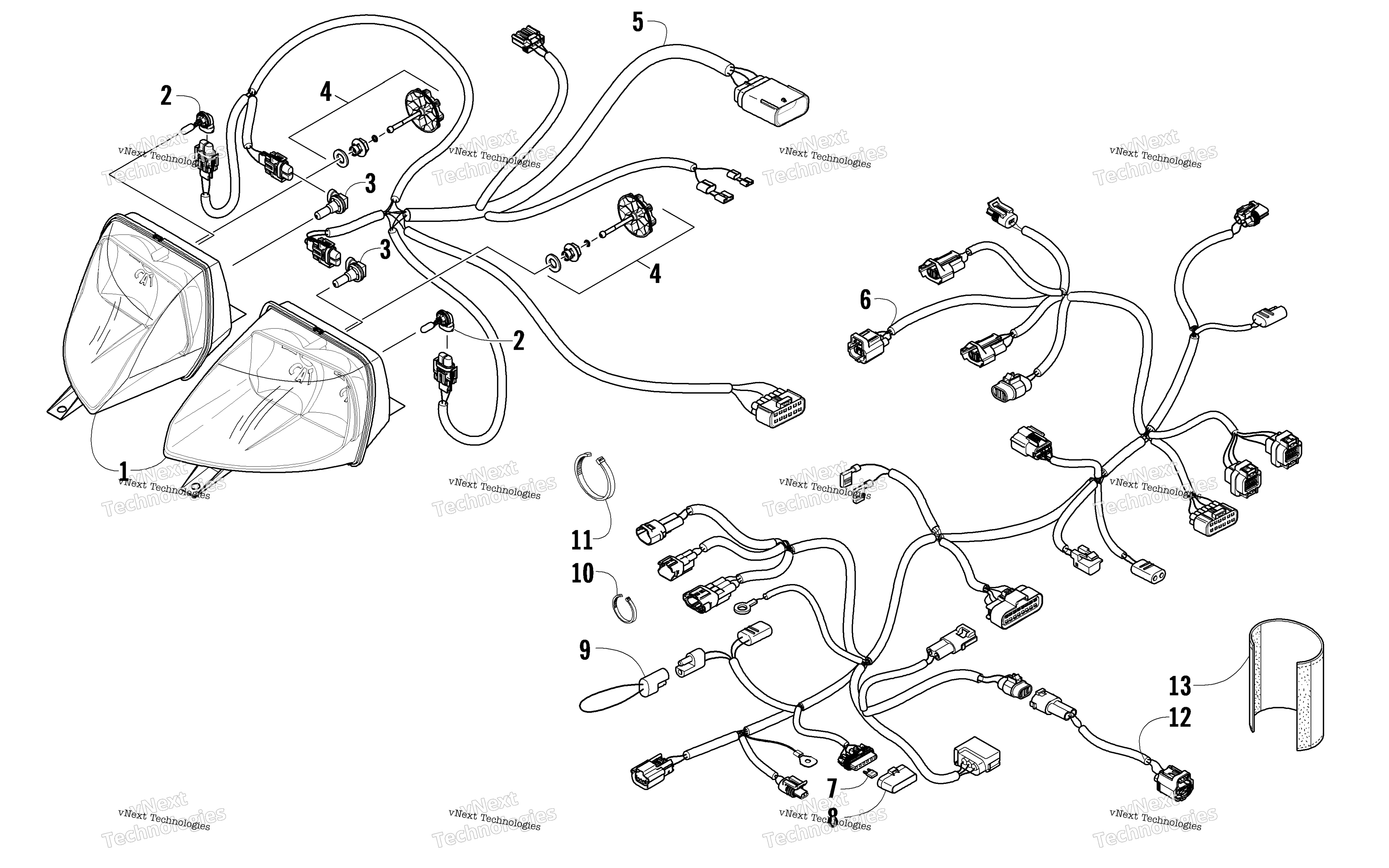 Фара And Wiring Assemblies