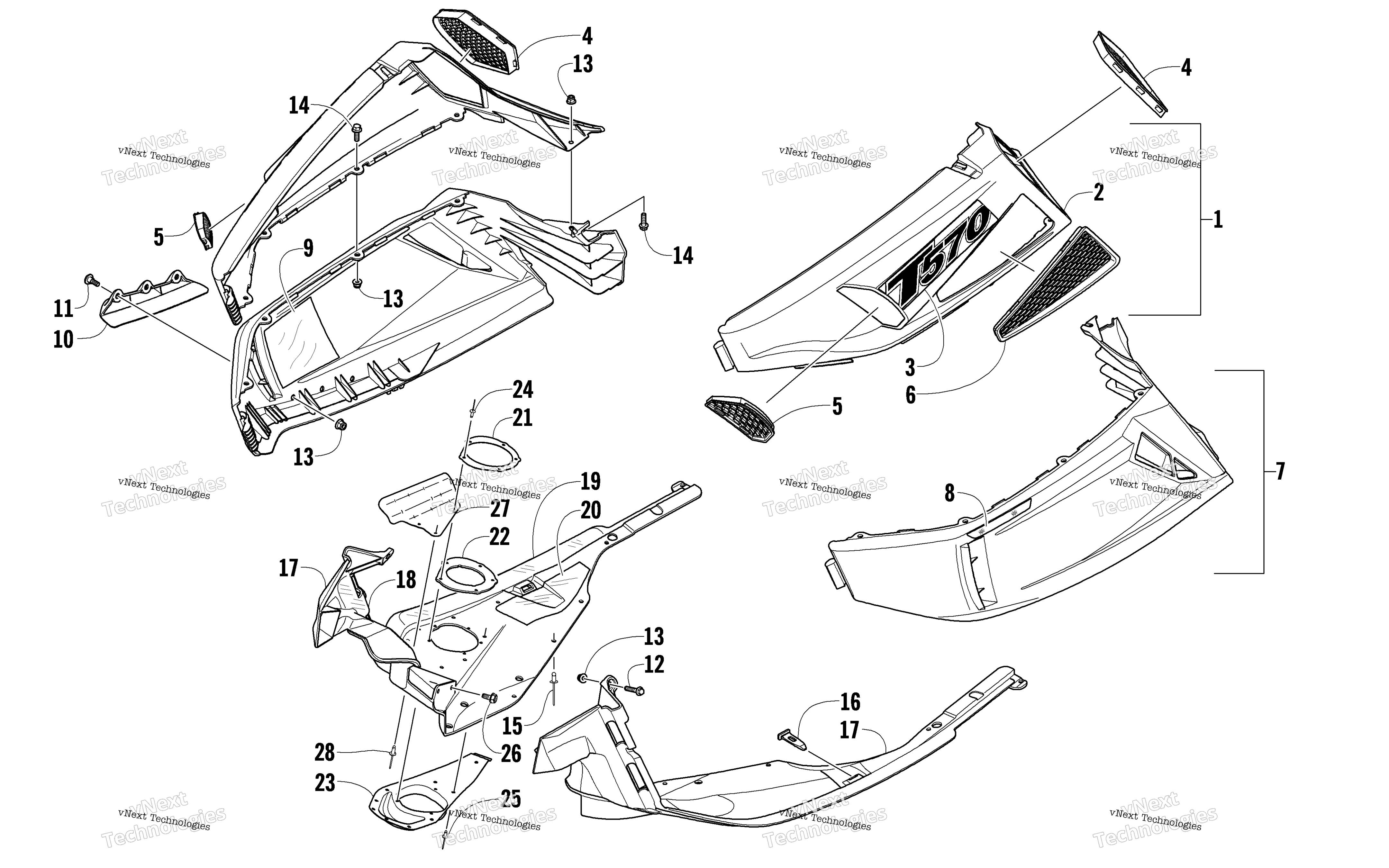 Skid Plate и Side панель узел