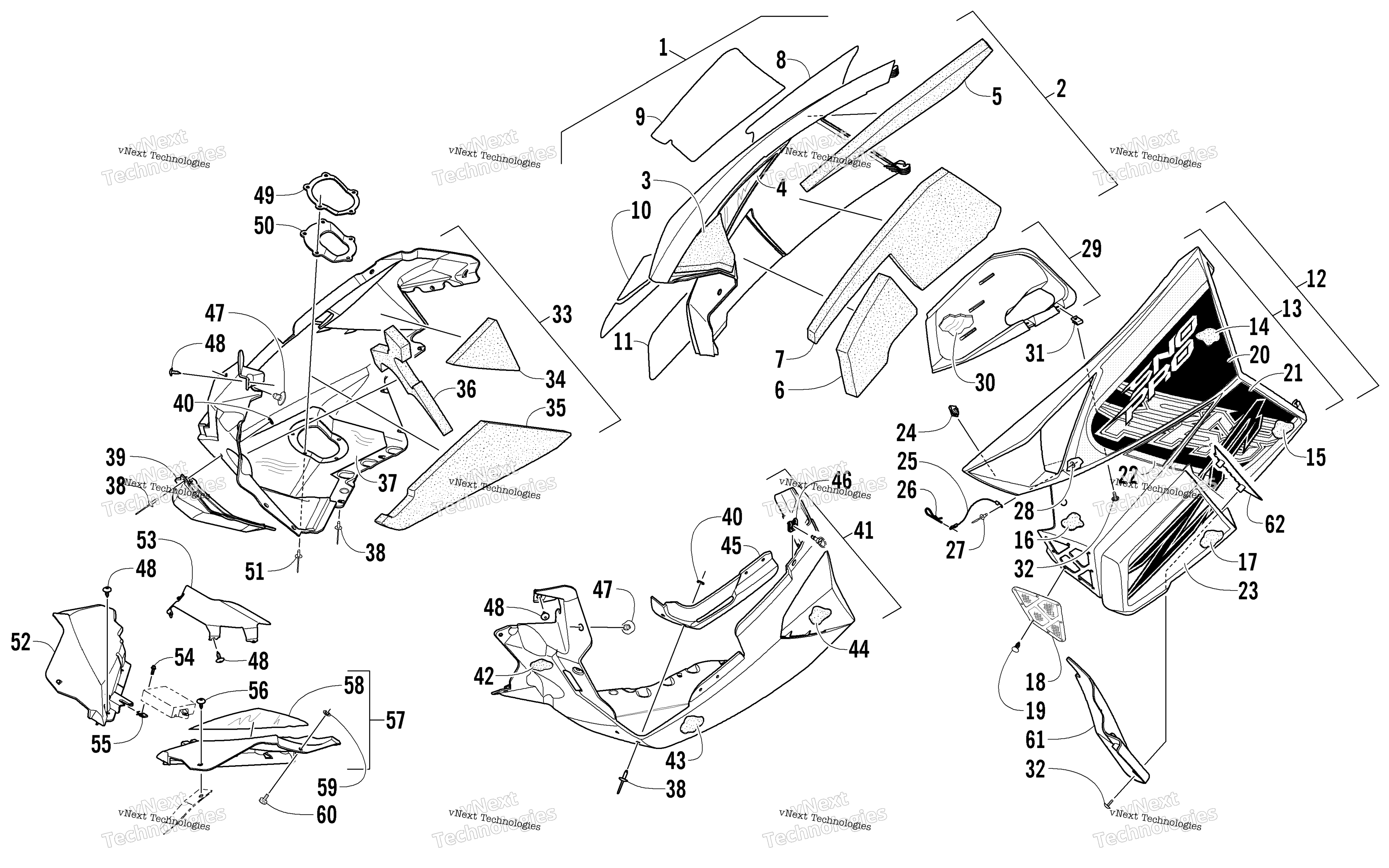 Skid Plate и Side панель узел