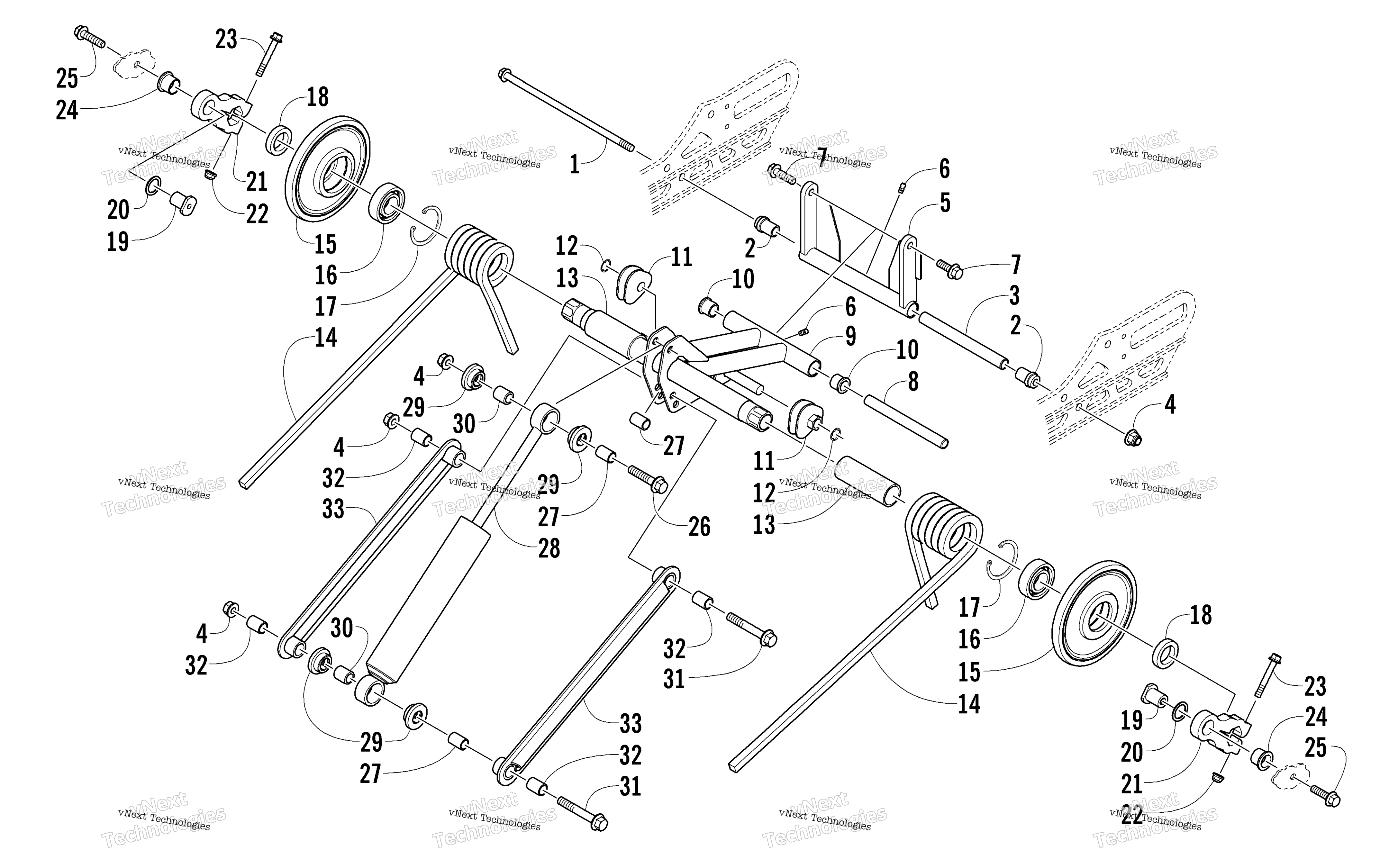 Задняя часть Suspension Rear Arm Assembly