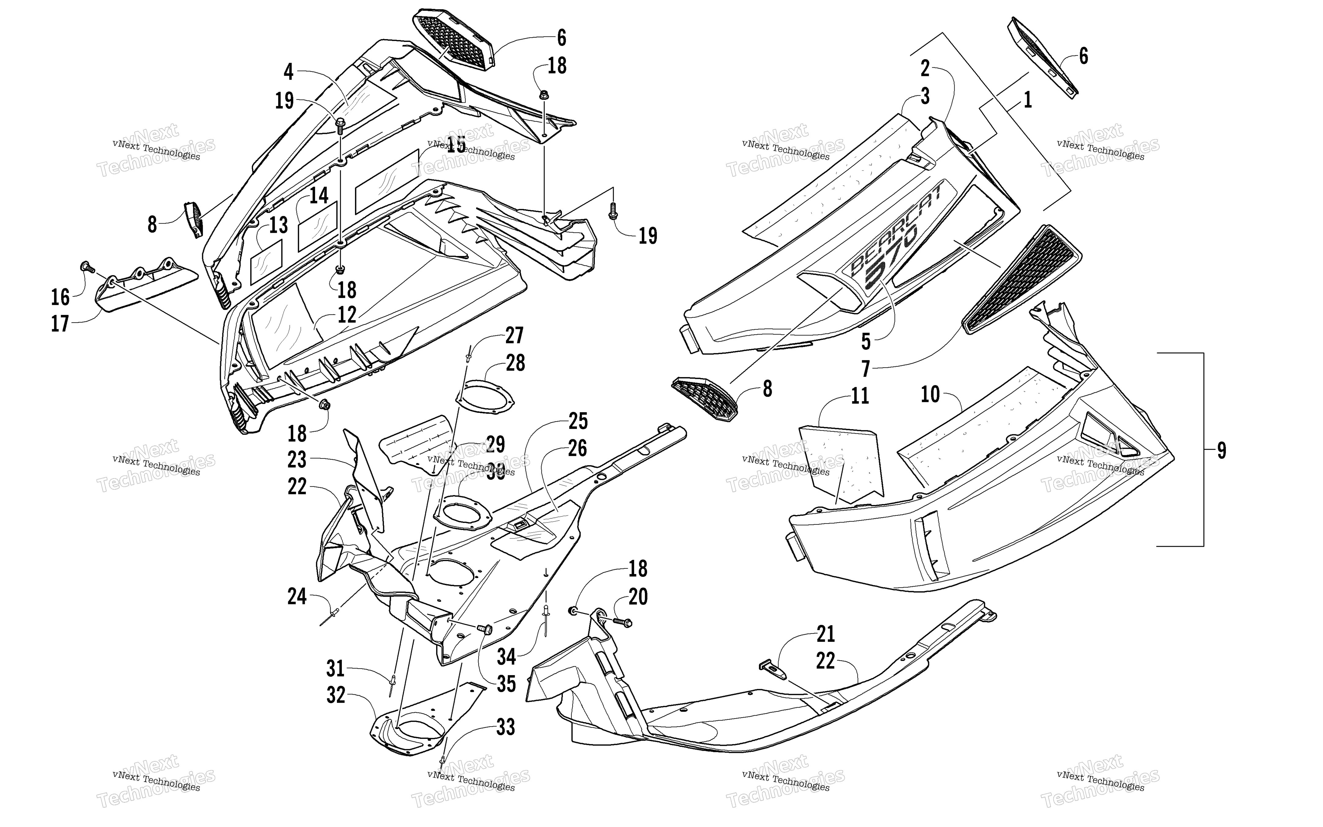 Skid Plate и Side панель узел