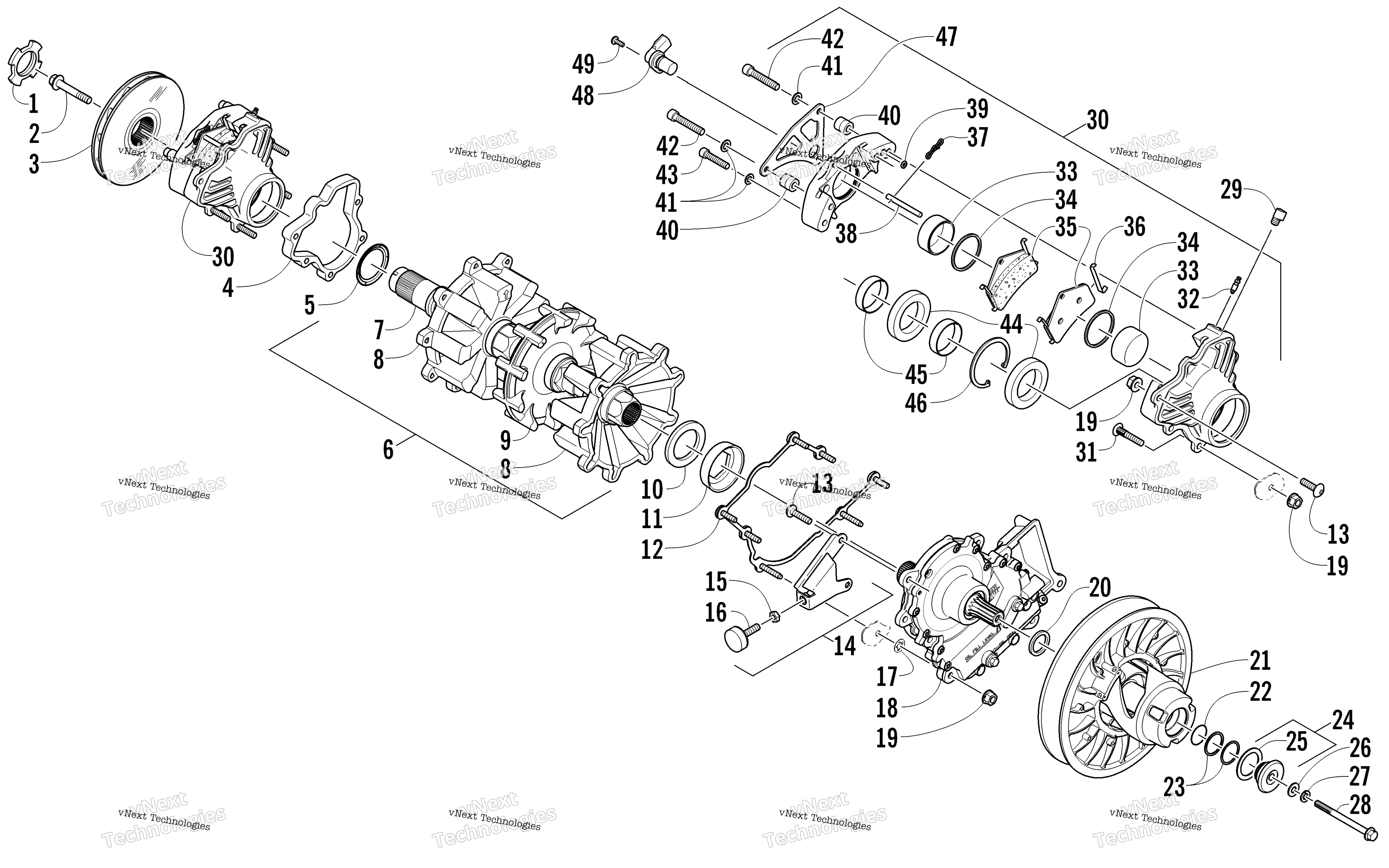 Привод Train Shaft And Brake Assemblies