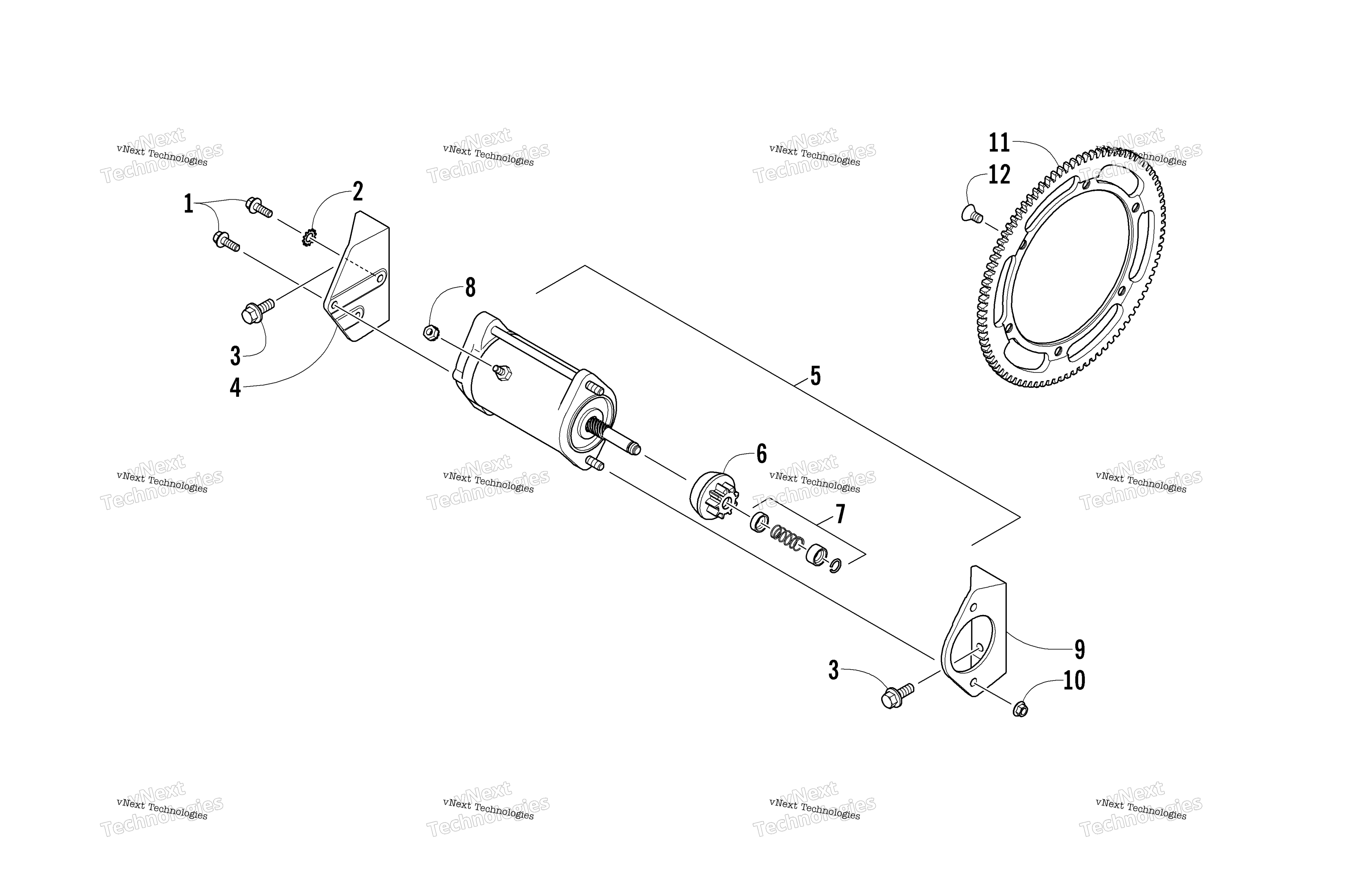 Электрооборудование Start - Starter Motor Assembly