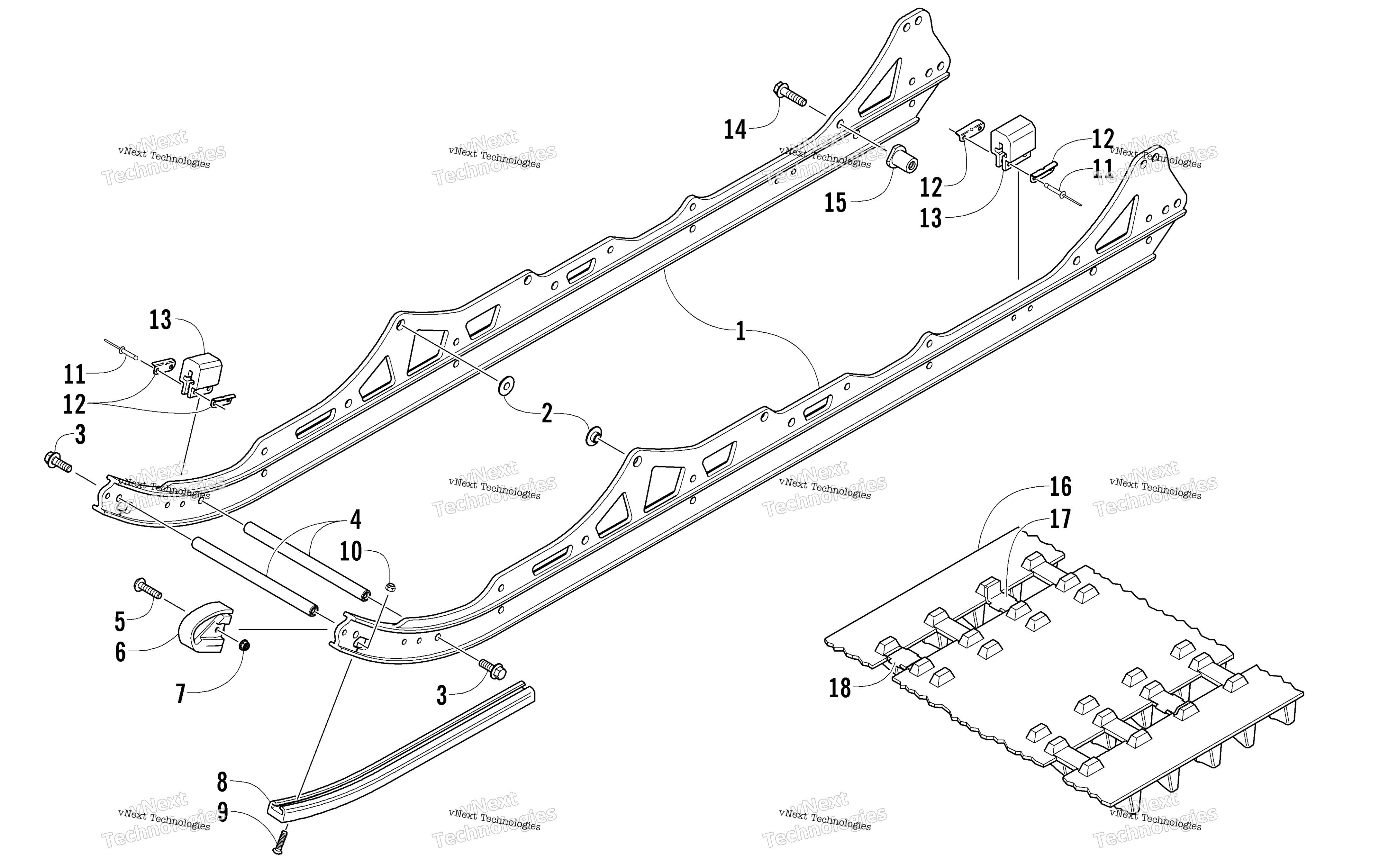 Slide Rail и Track узел