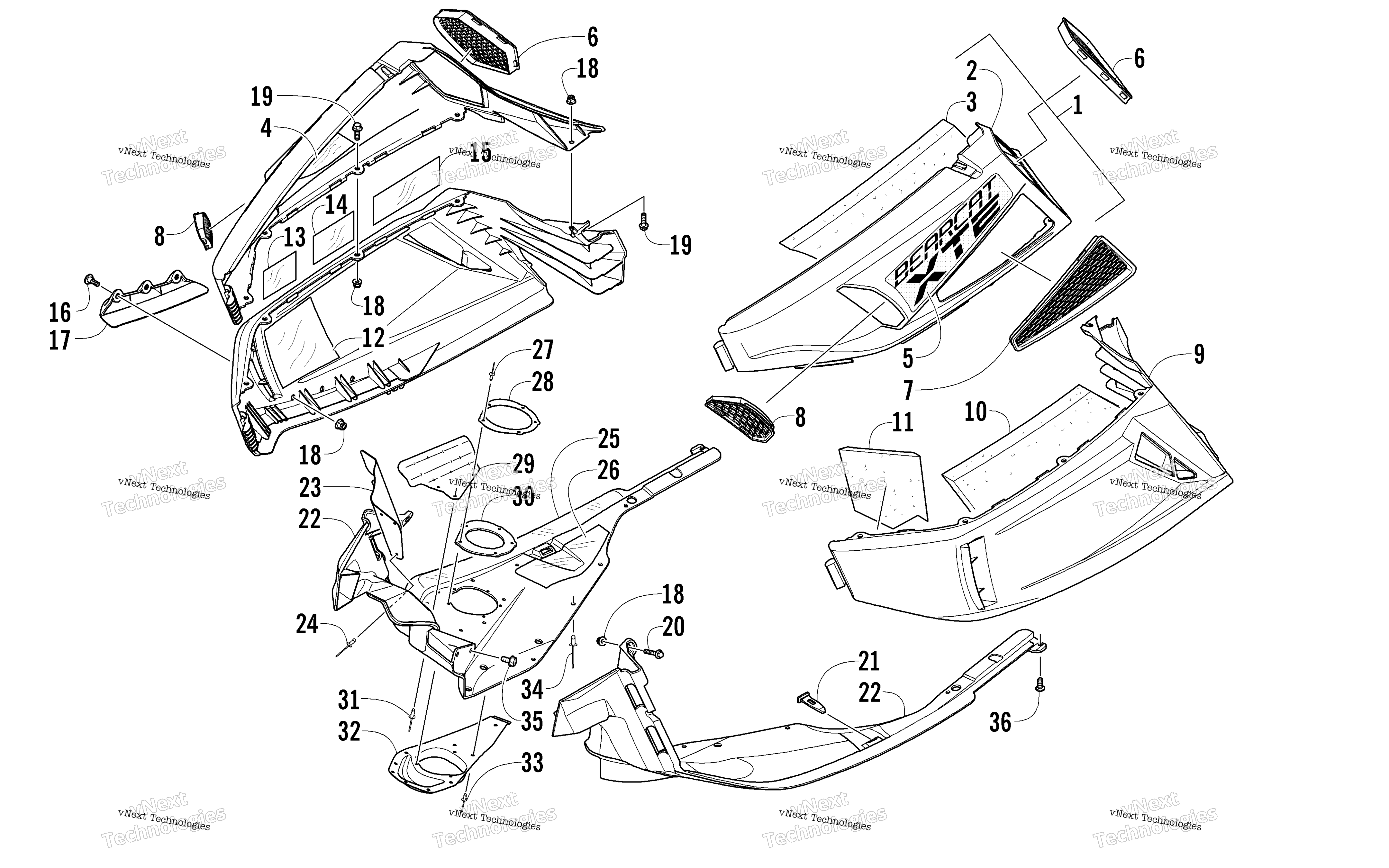 Skid Plate и Side панель узел
