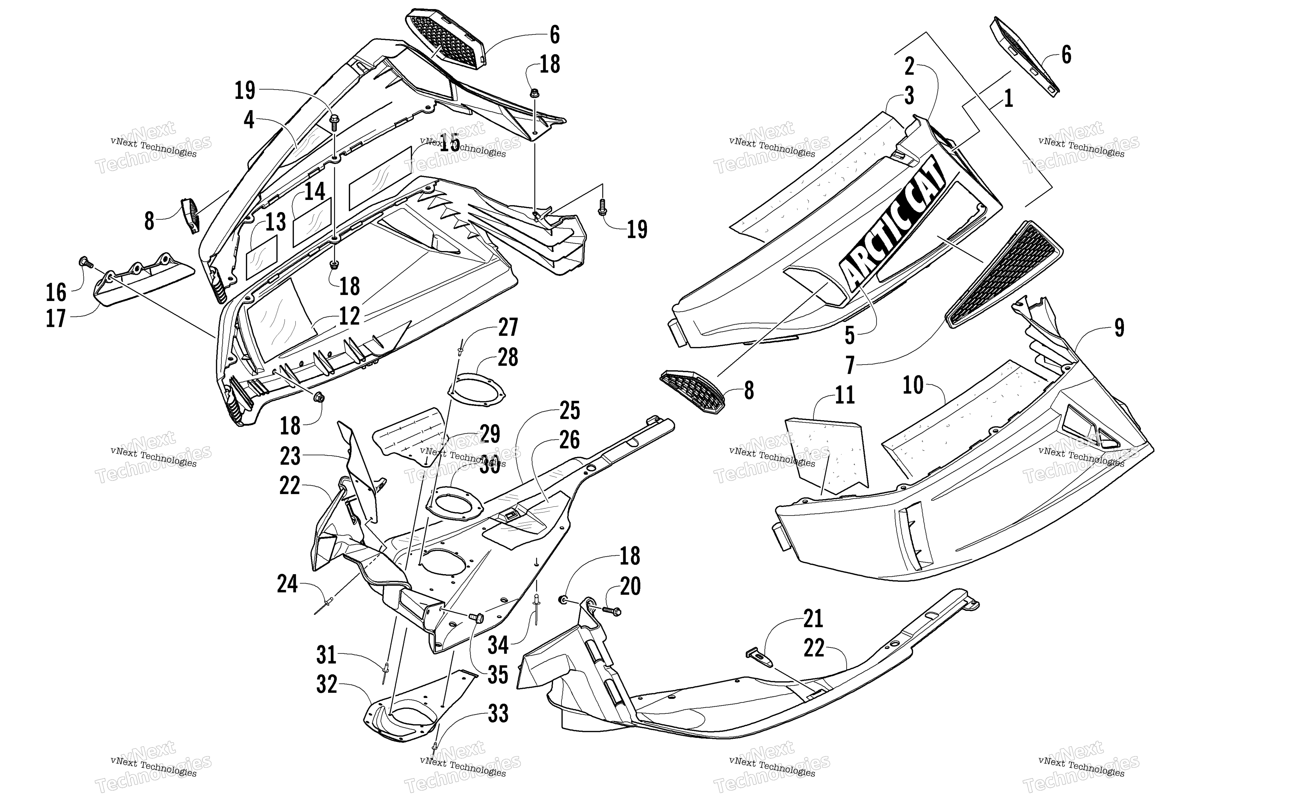 Skid Plate и Side панель узел