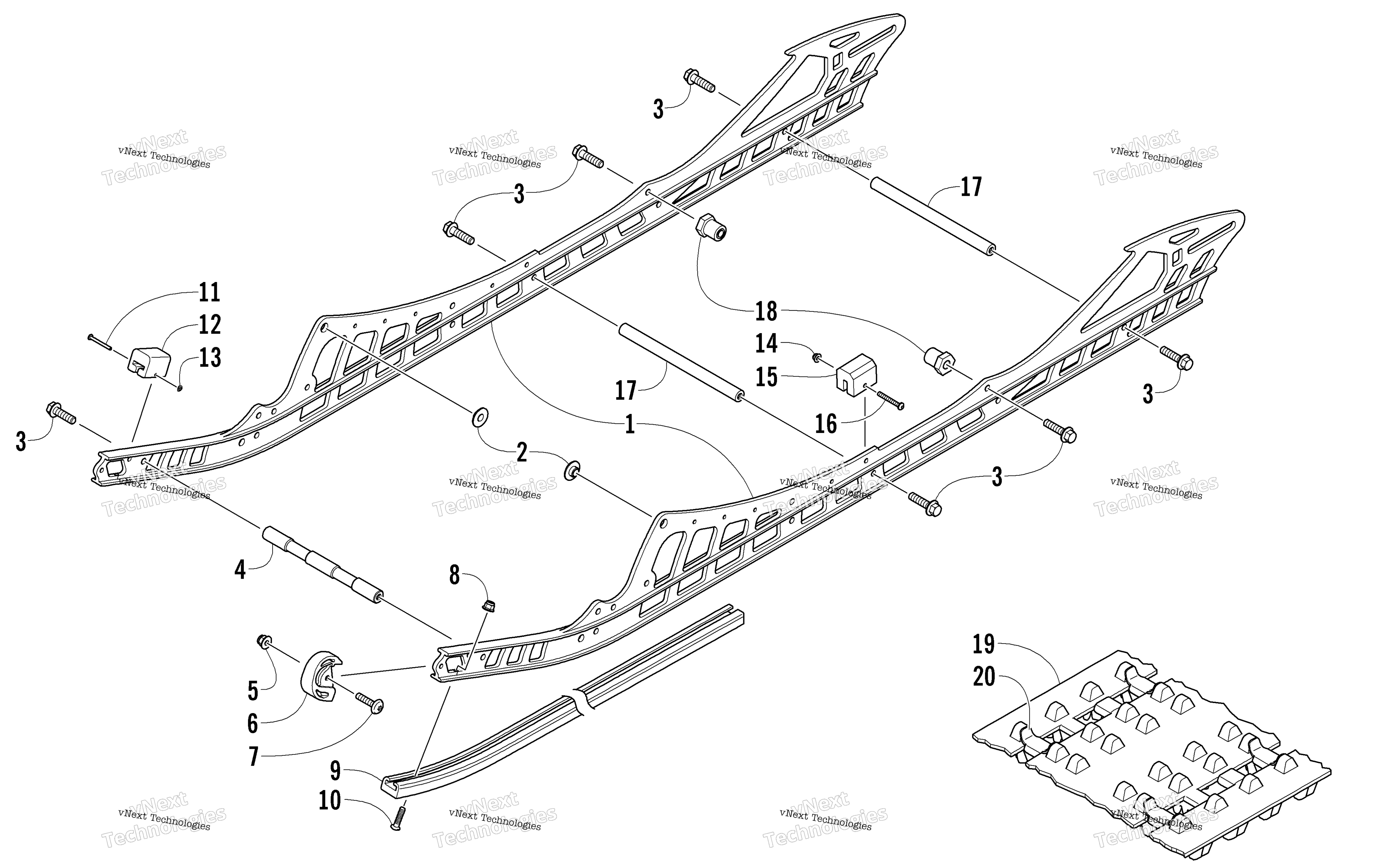 Slide Rail и Track узел