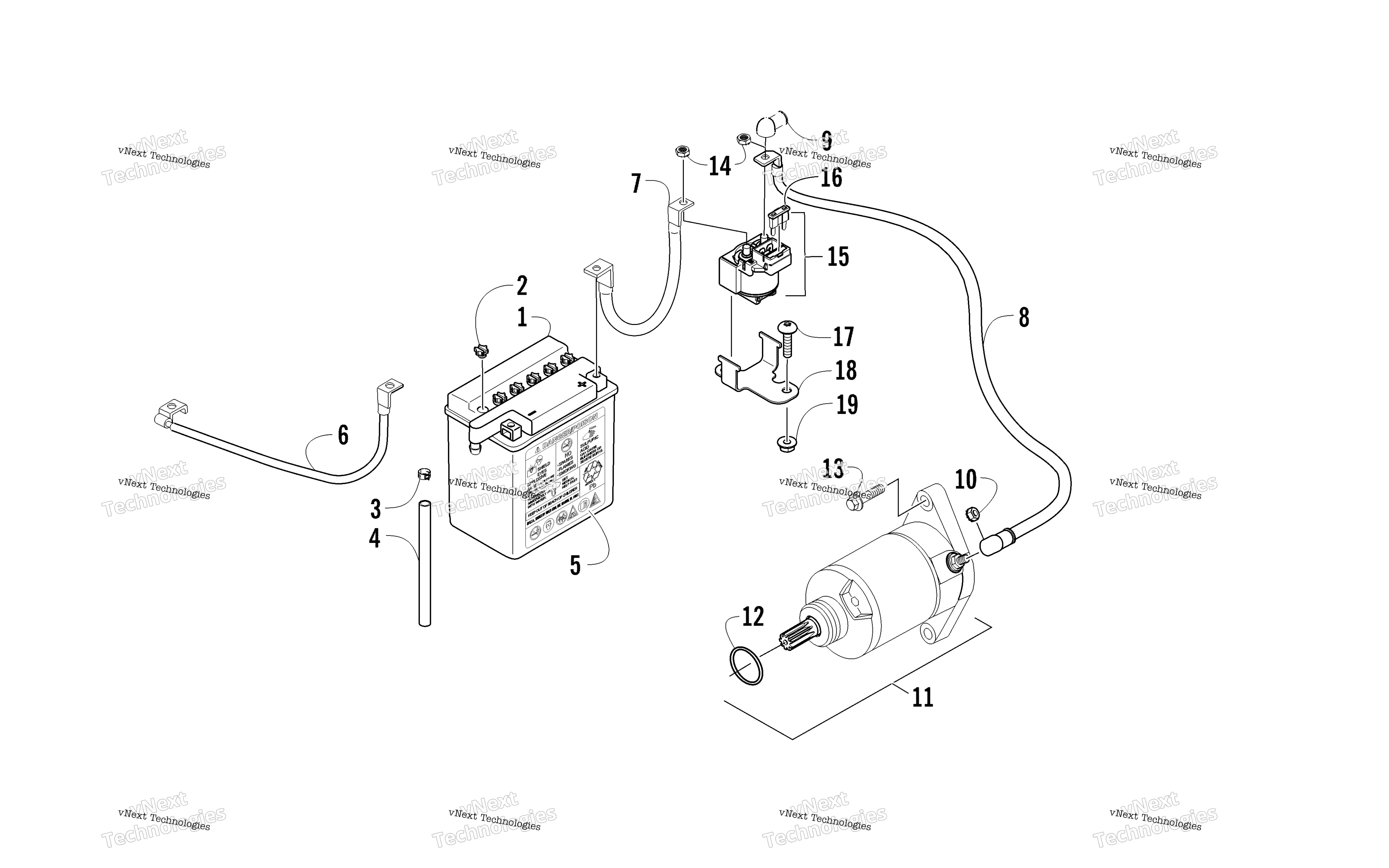 Аккумулятор And Starter Assembly