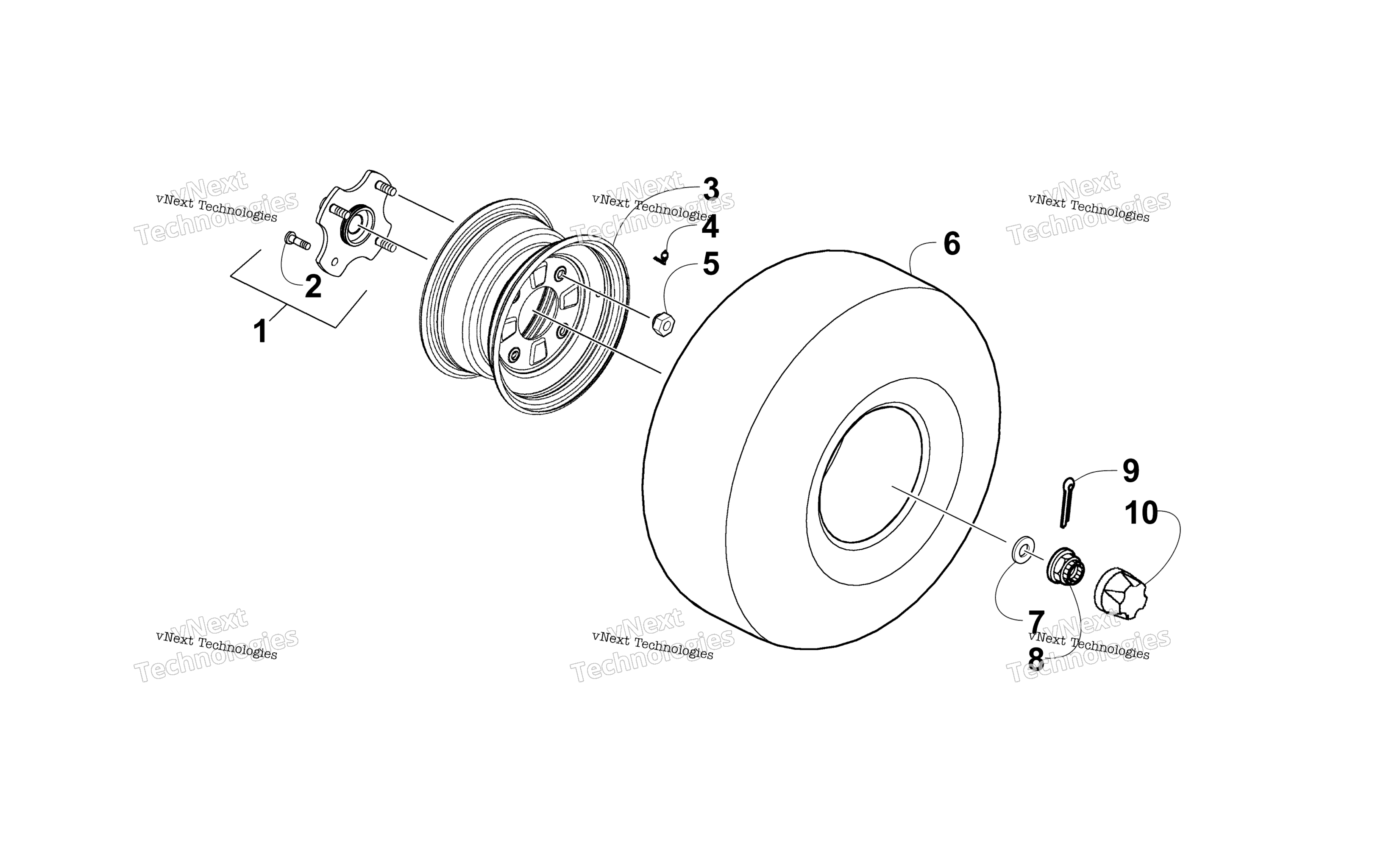 Задняя часть Wheel Assembly