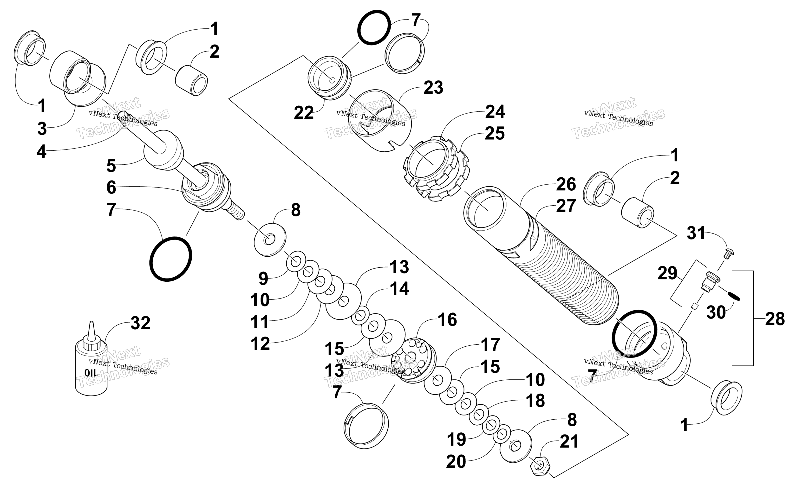 Задняя часть Suspension Rear Arm Shock Absorber