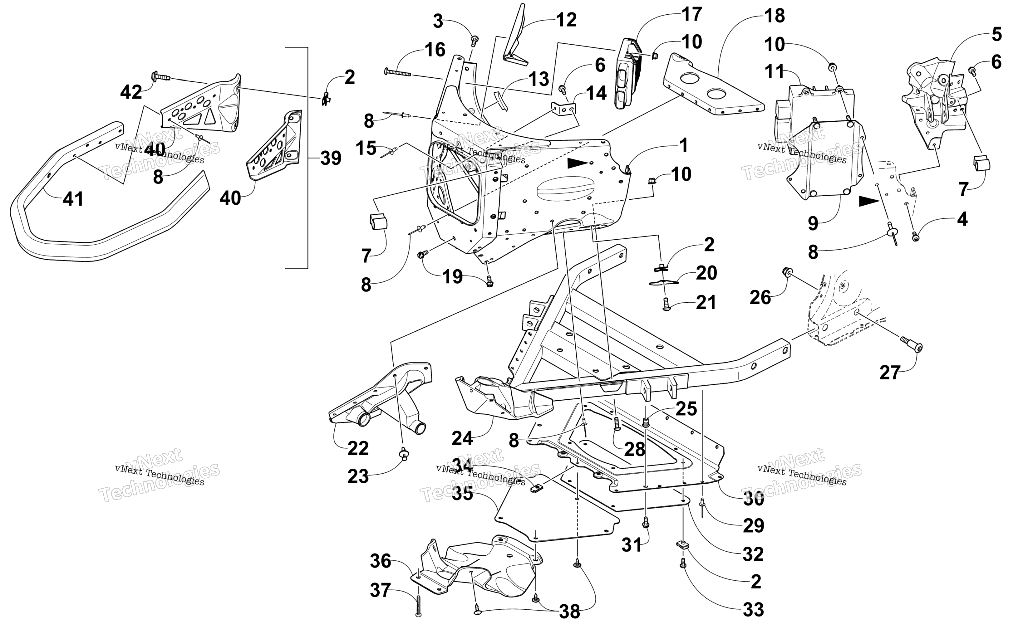 Передняя часть Bumper And Frame Assembly