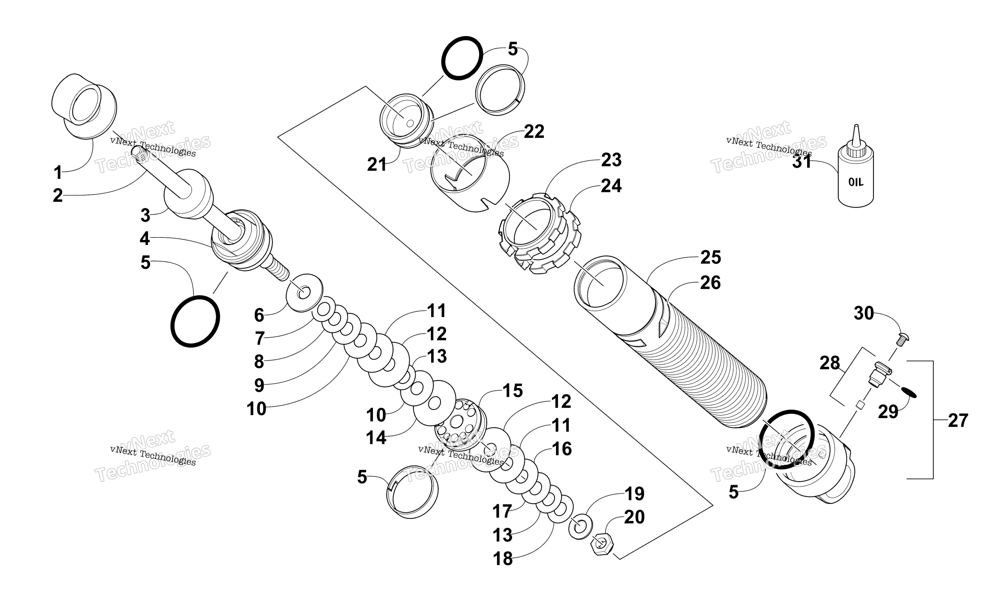 Передняя часть Suspension Shock Absorber