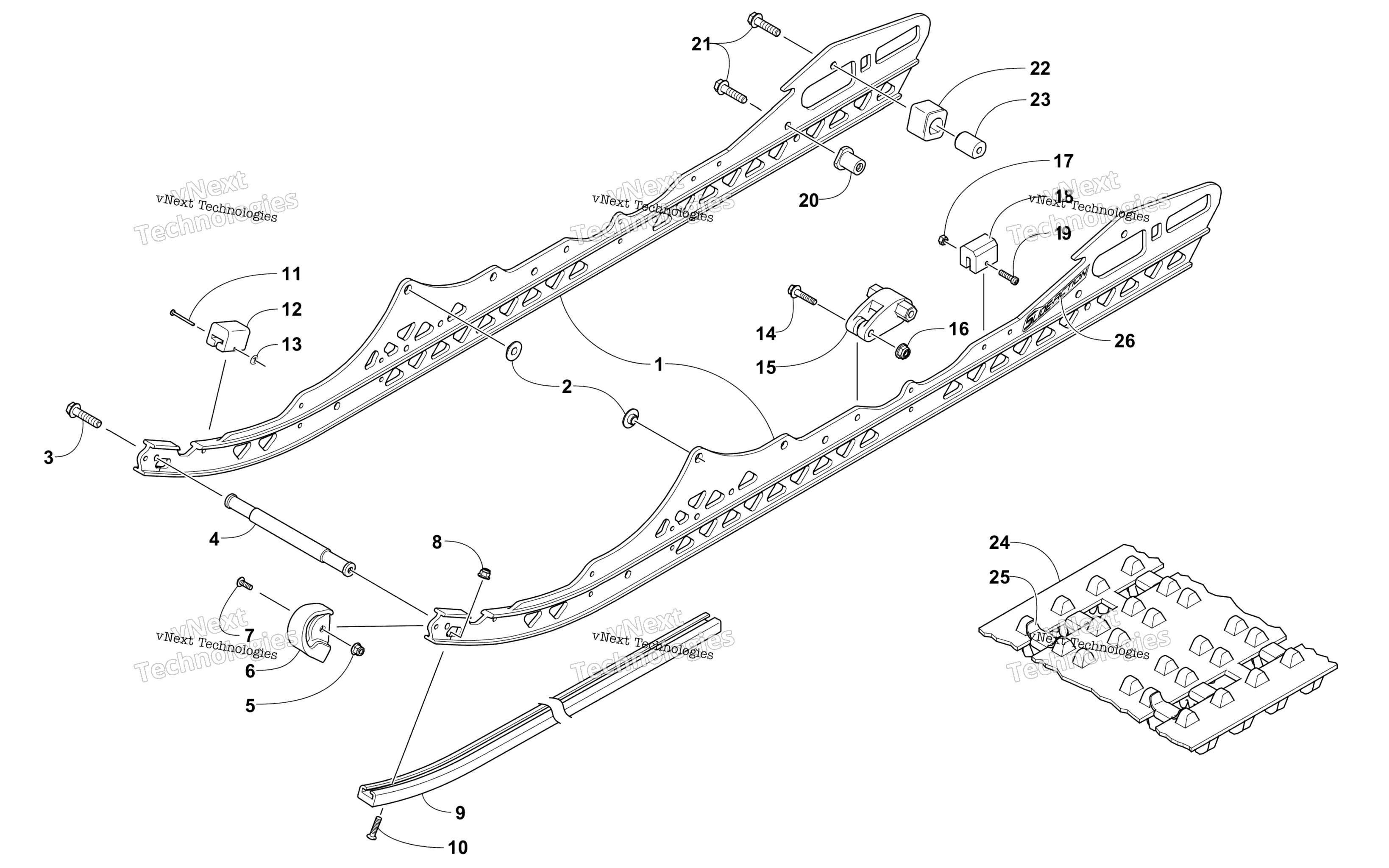 Slide Rail и Track узел
