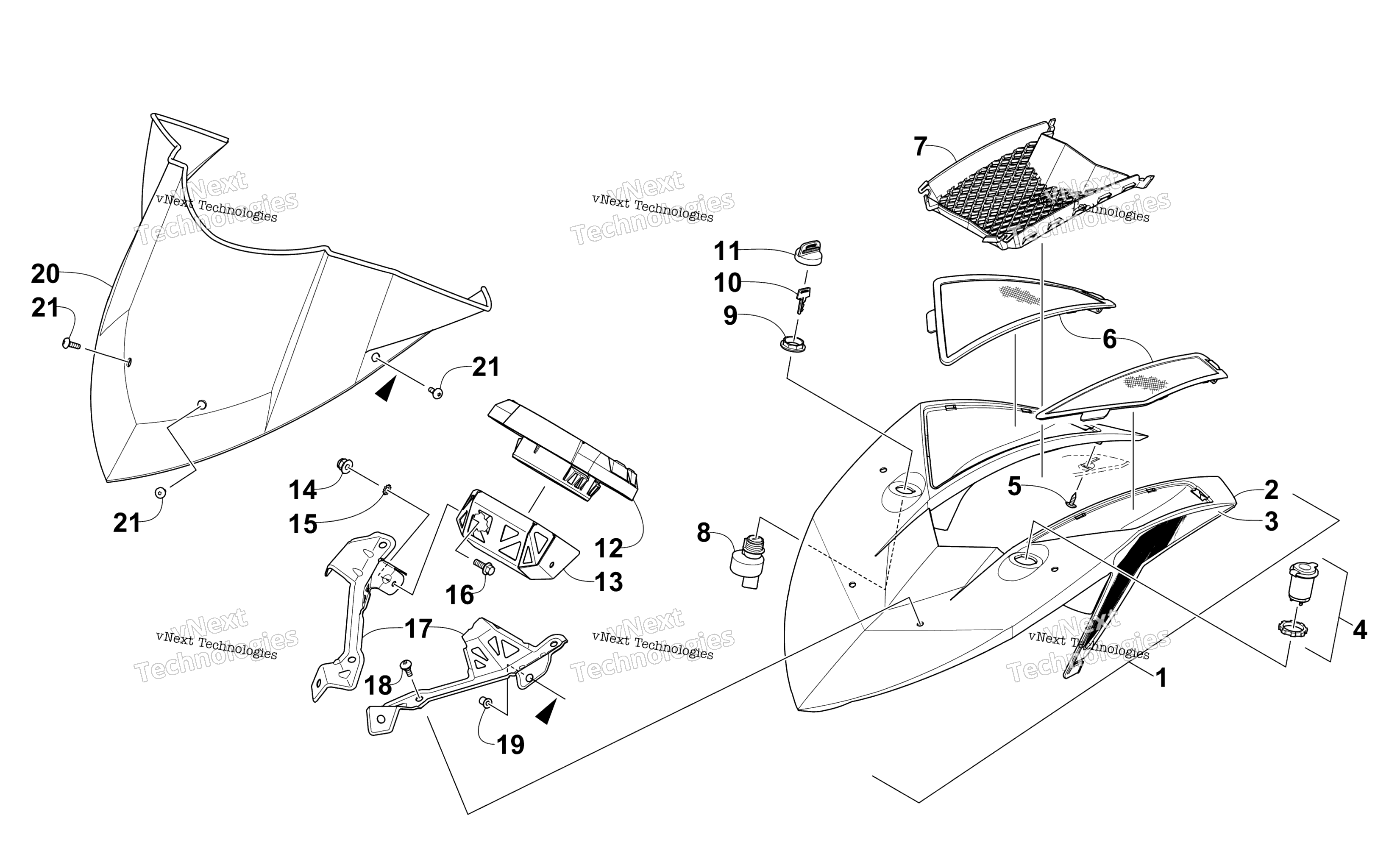 Ветровое стекло And Instrument Assemblies
