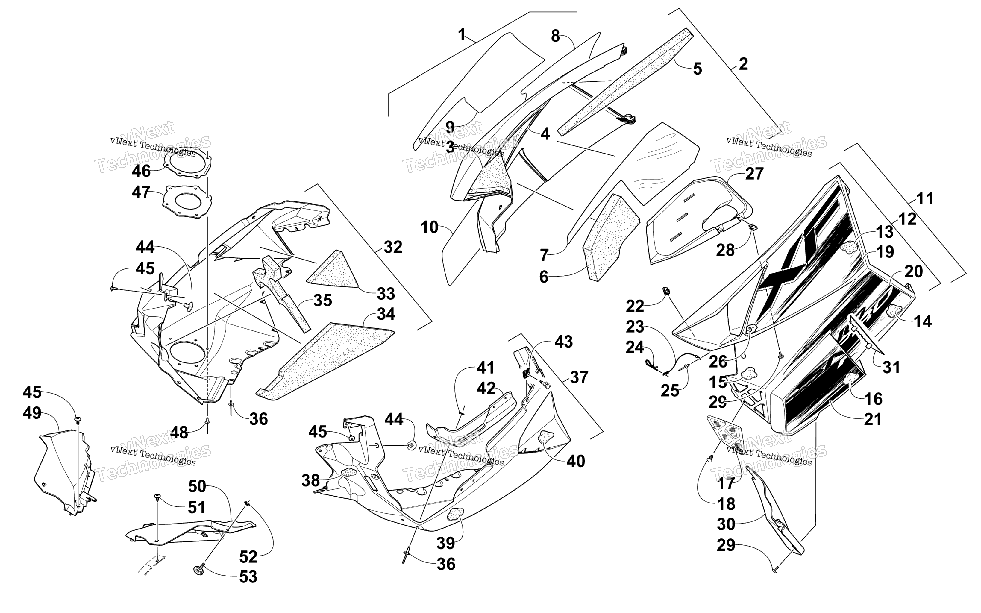 Skid Plate и Side панель узел