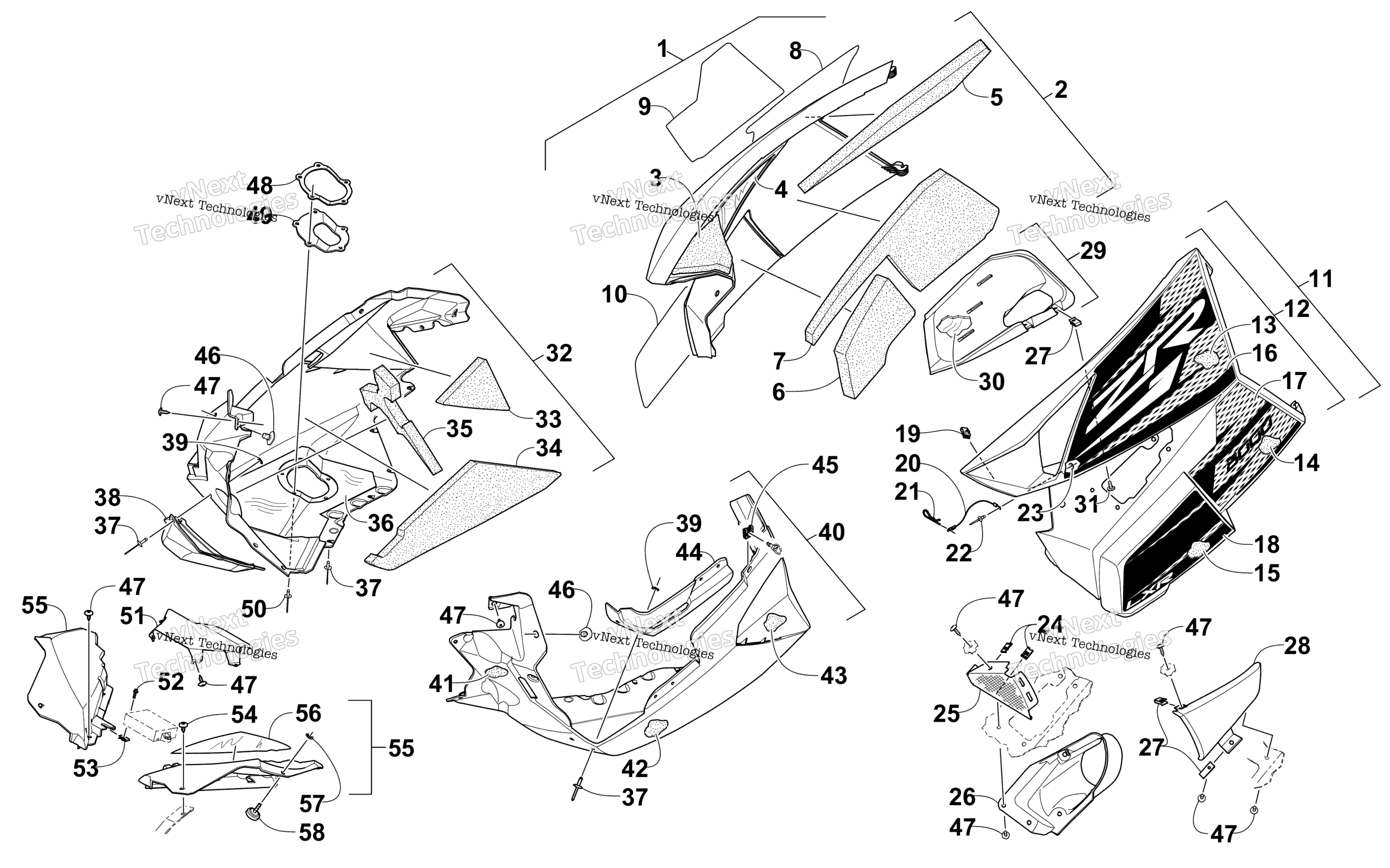 Skid Plate и Side панель узел