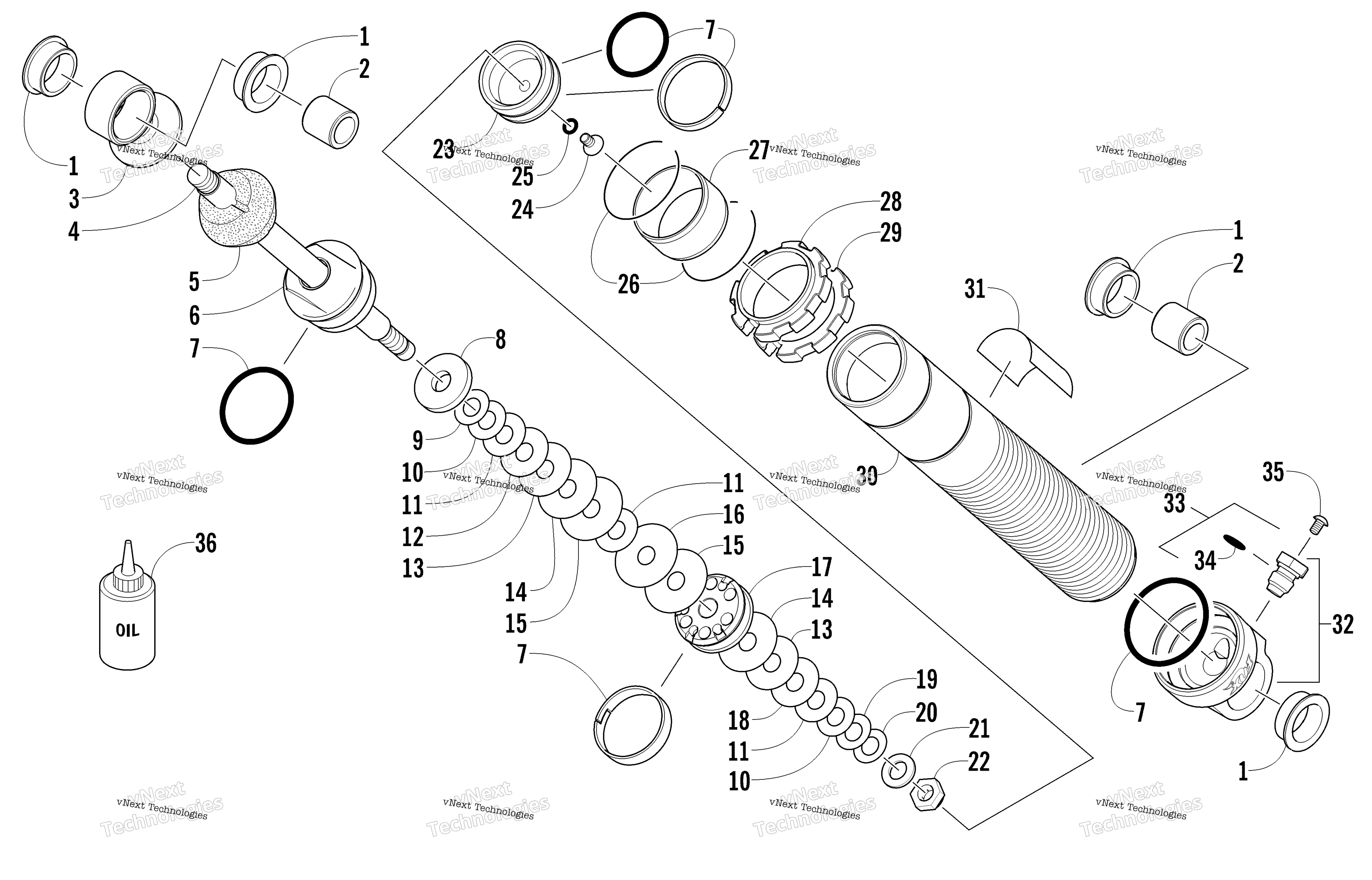 Передняя часть Suspension Shock Absorber