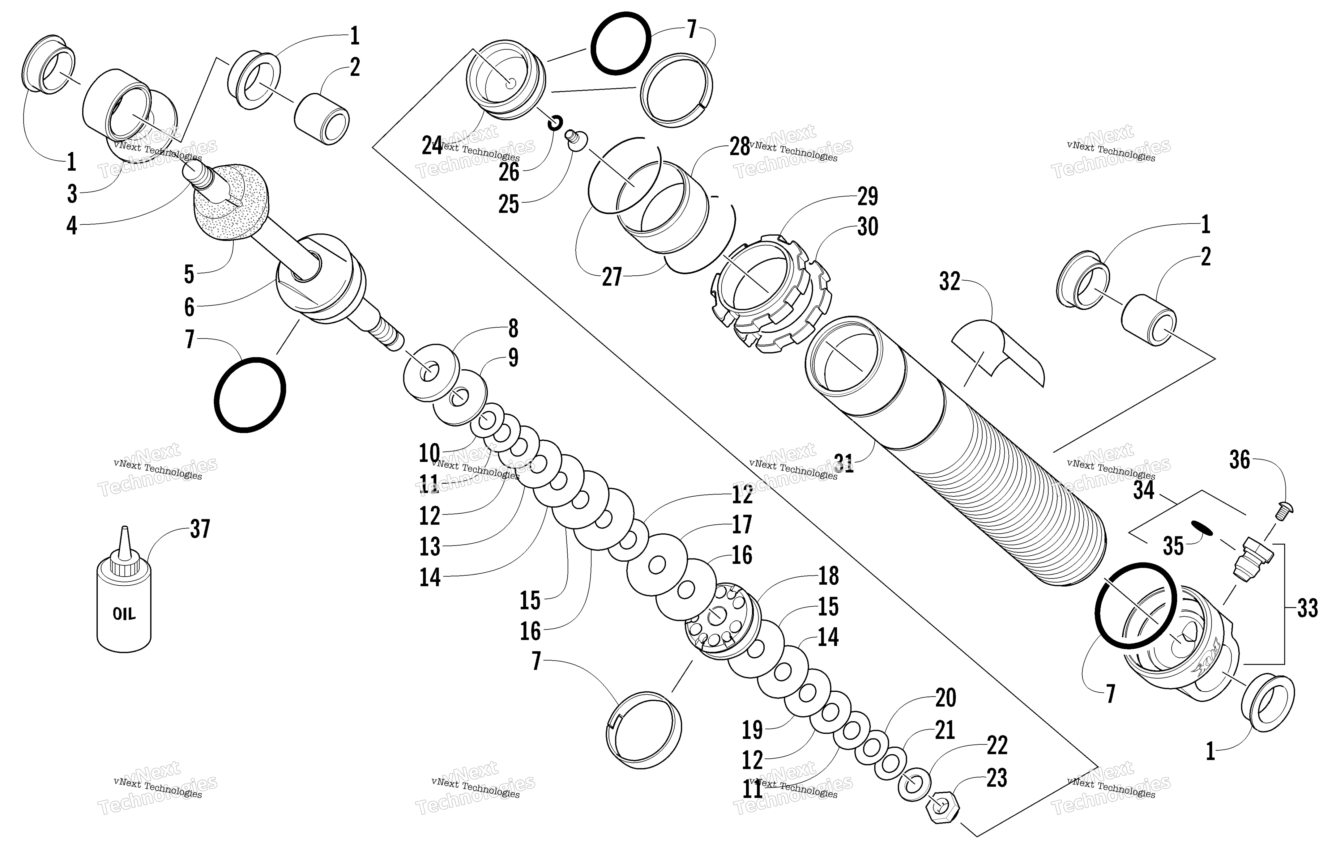 Передняя часть Suspension Shock Absorber
