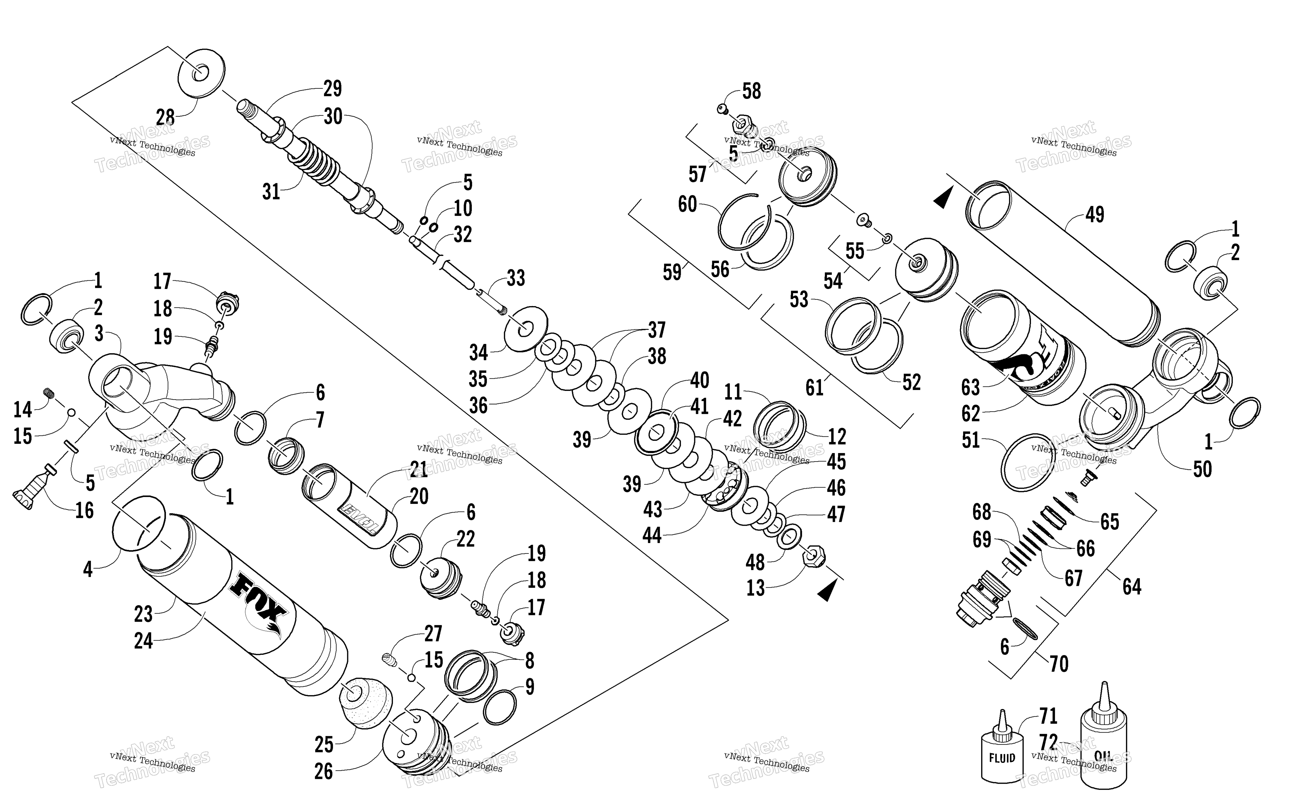 Передняя часть Suspension Shock Absorber