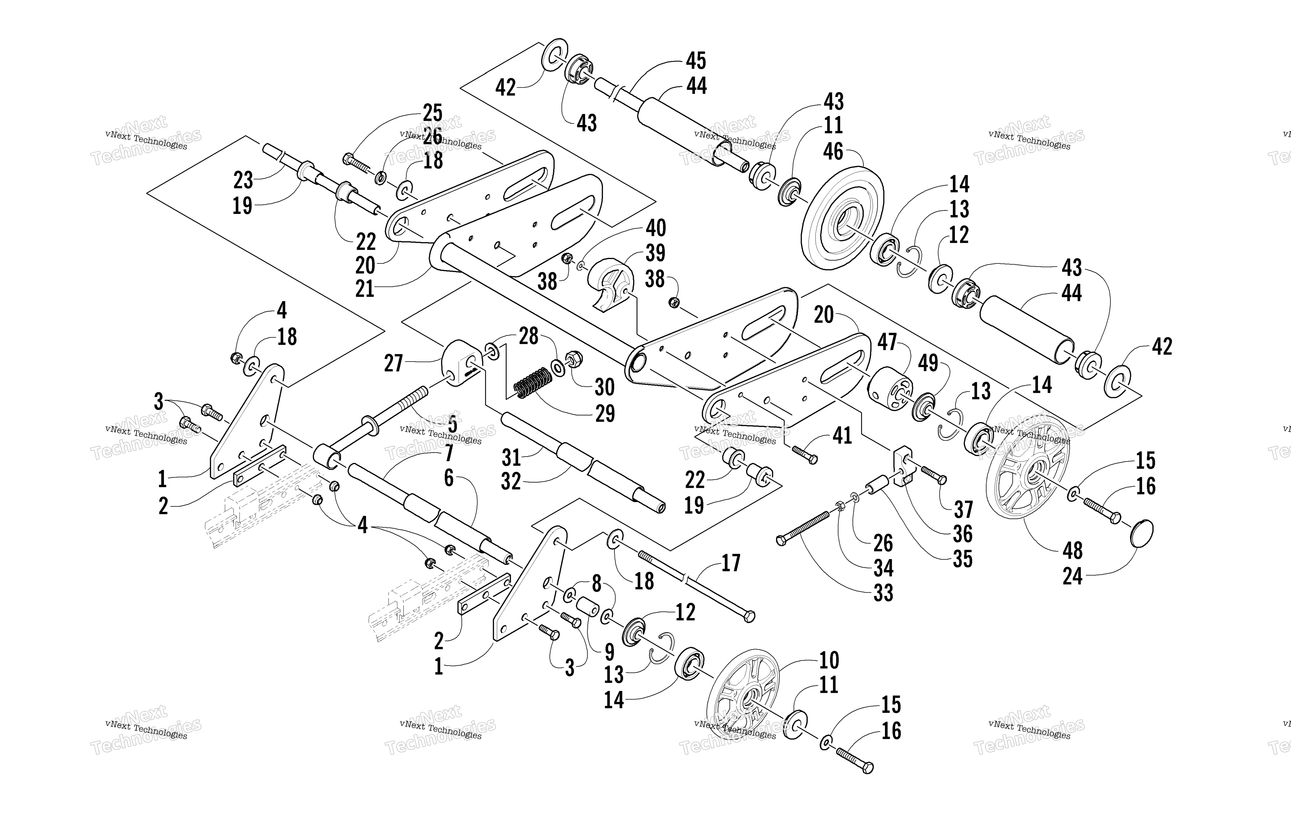 Articulating Skid рама узел
