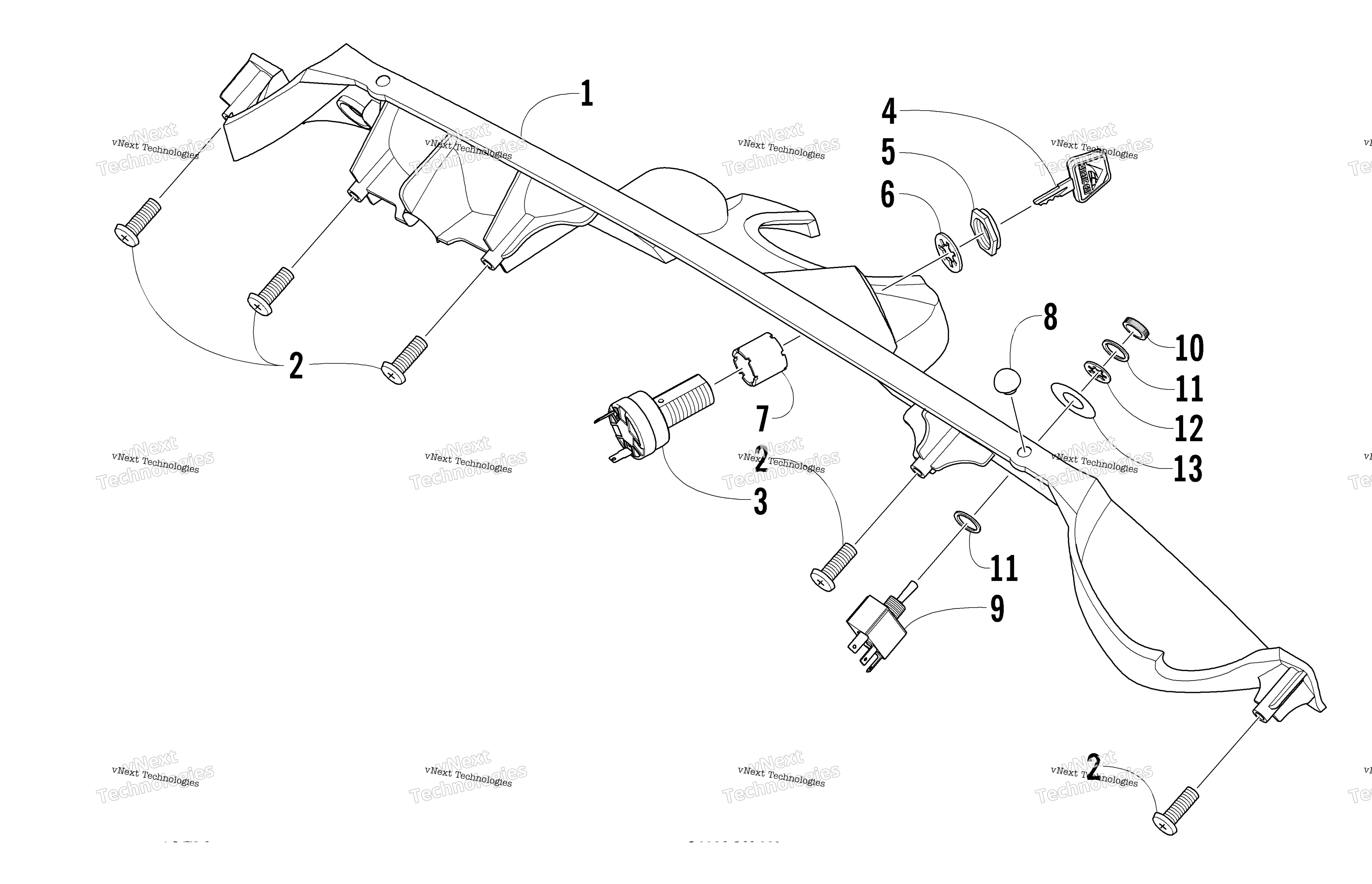 Консоль And Switch Assembly