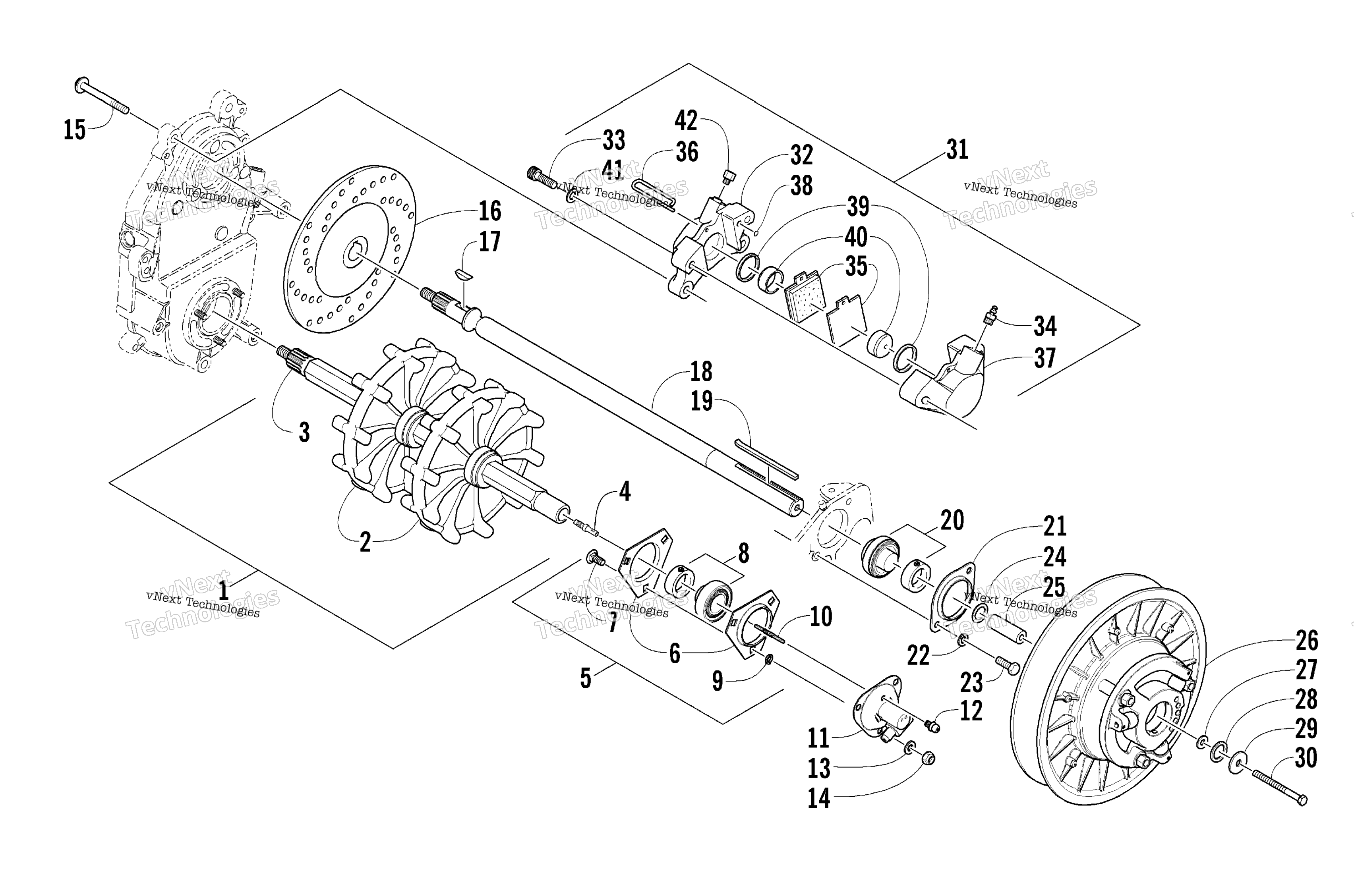 Привод Train Shafts And Brake Assemblies