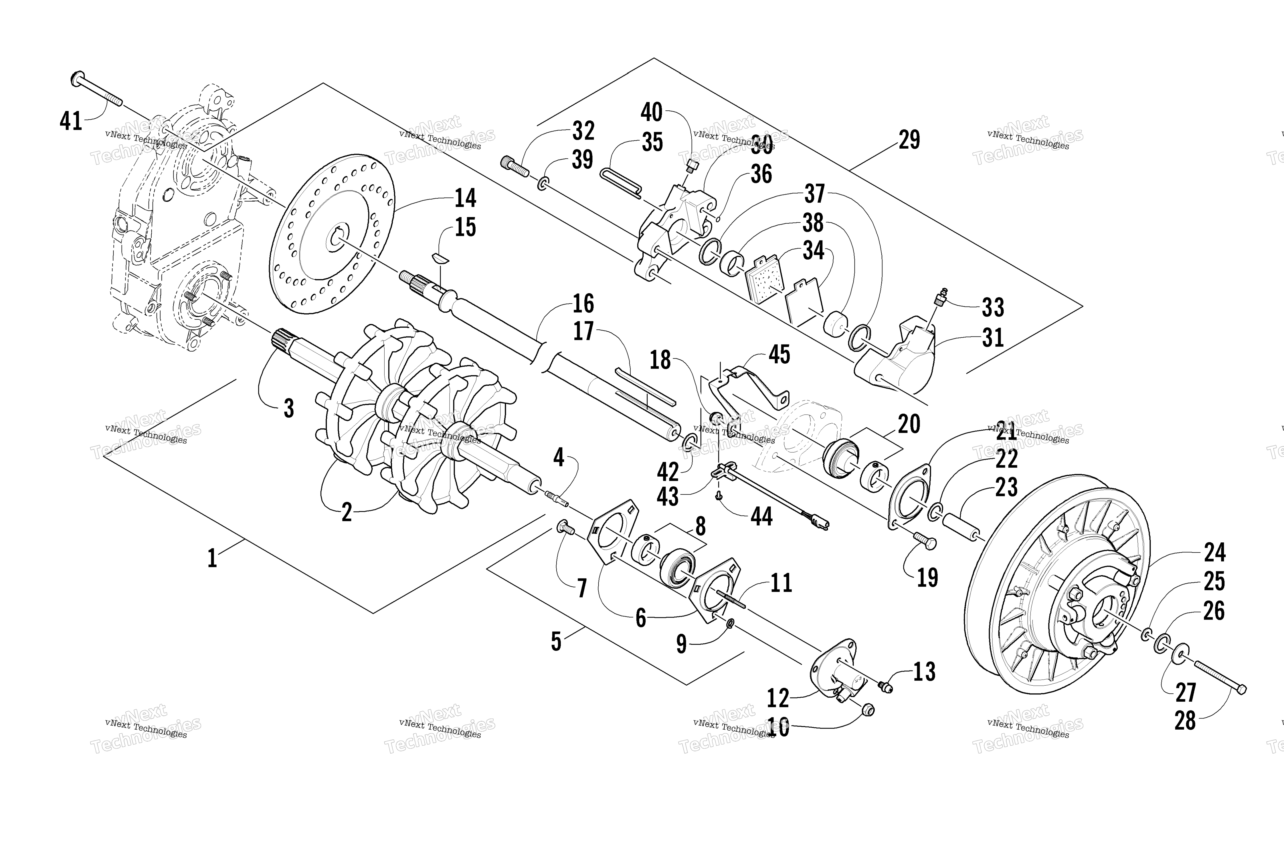 Привод Train Shafts And Brake Assemblies