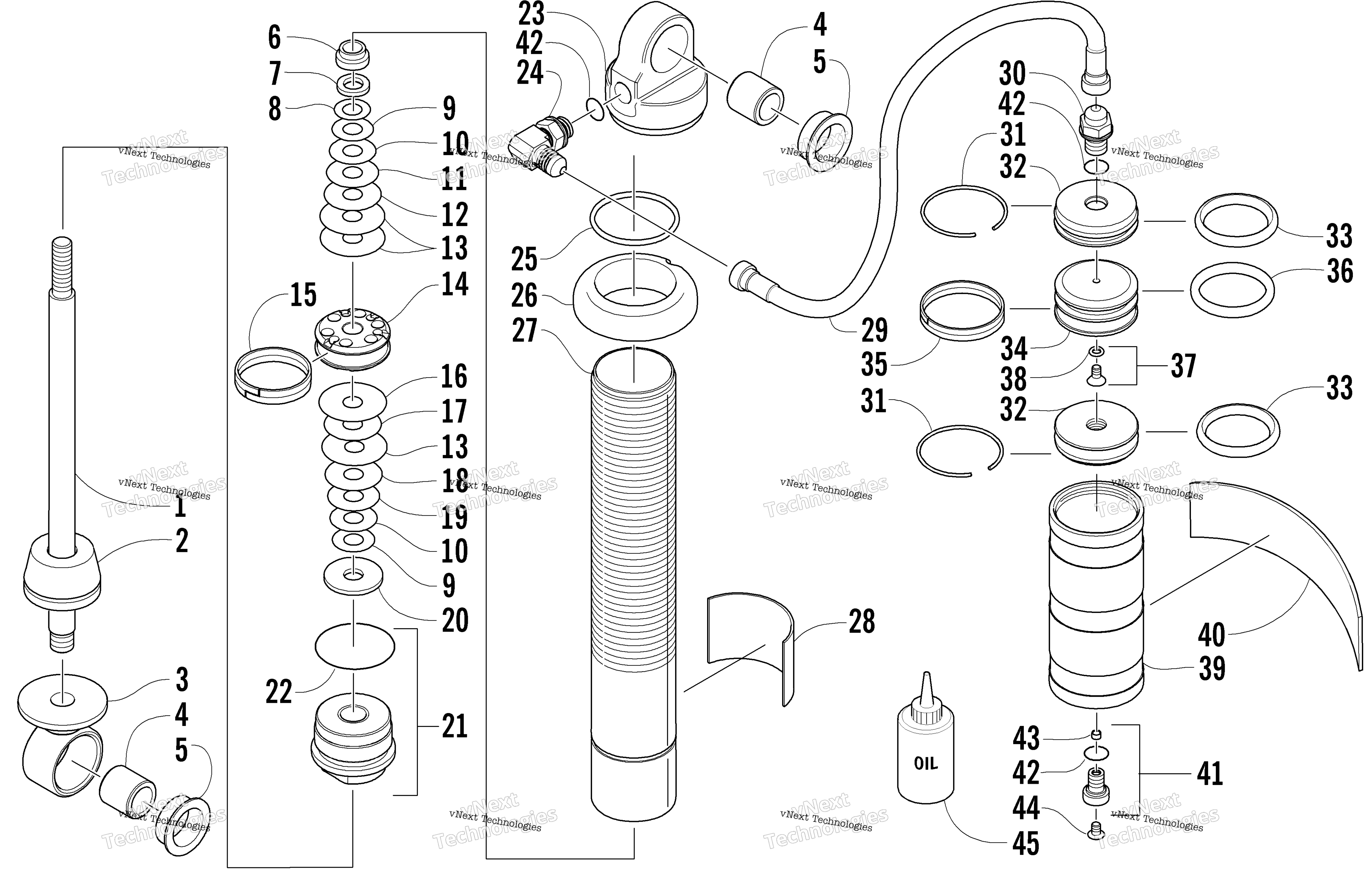 Передняя часть Suspension Shock Absorber