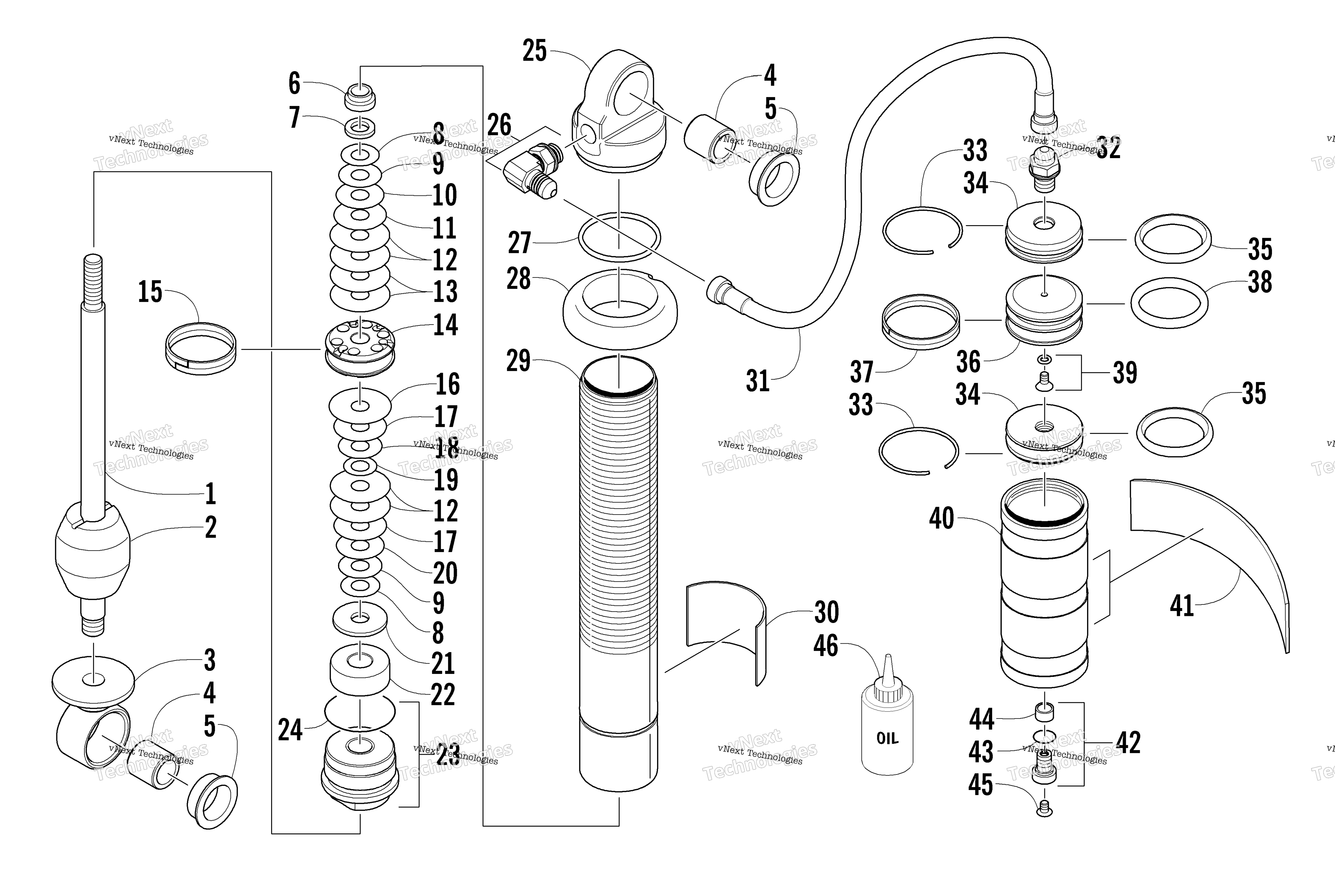 Передняя часть Suspension Shock Absorber
