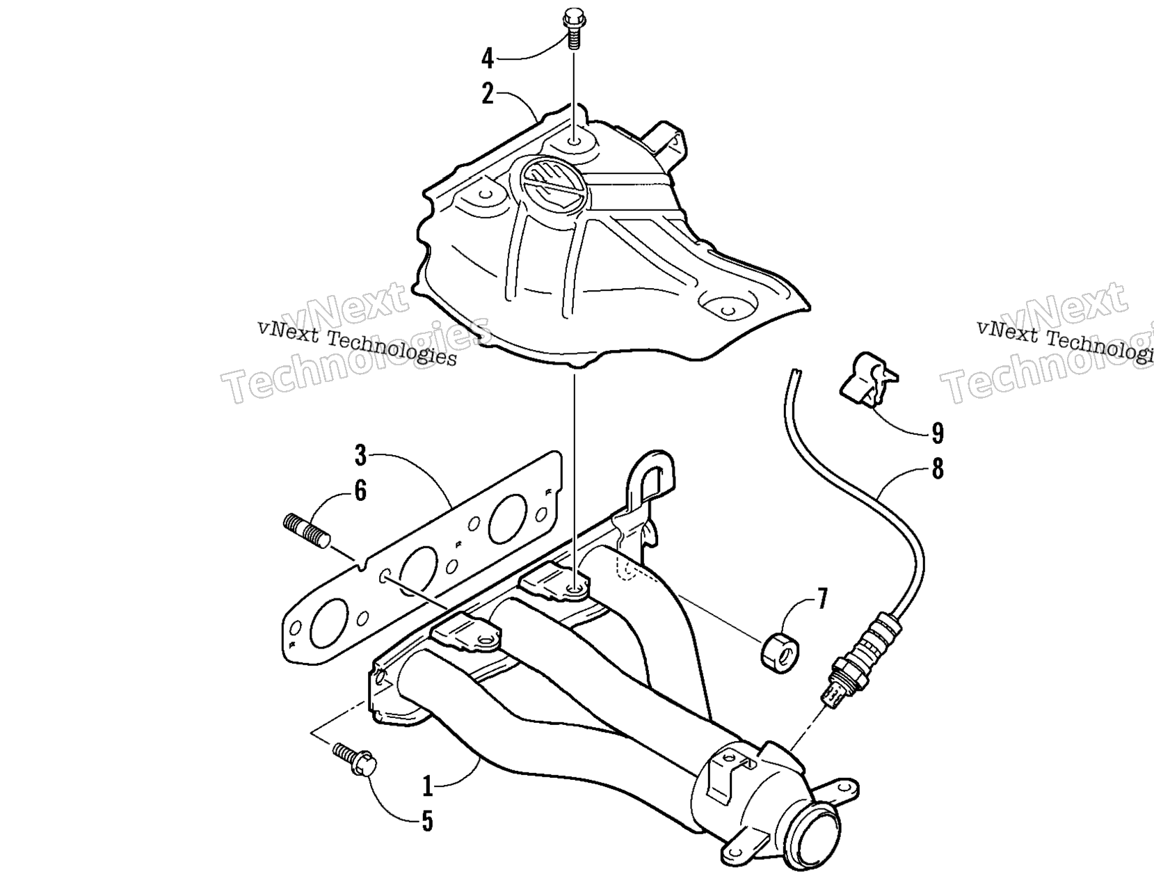 Выхлопная система Manifold Assembly