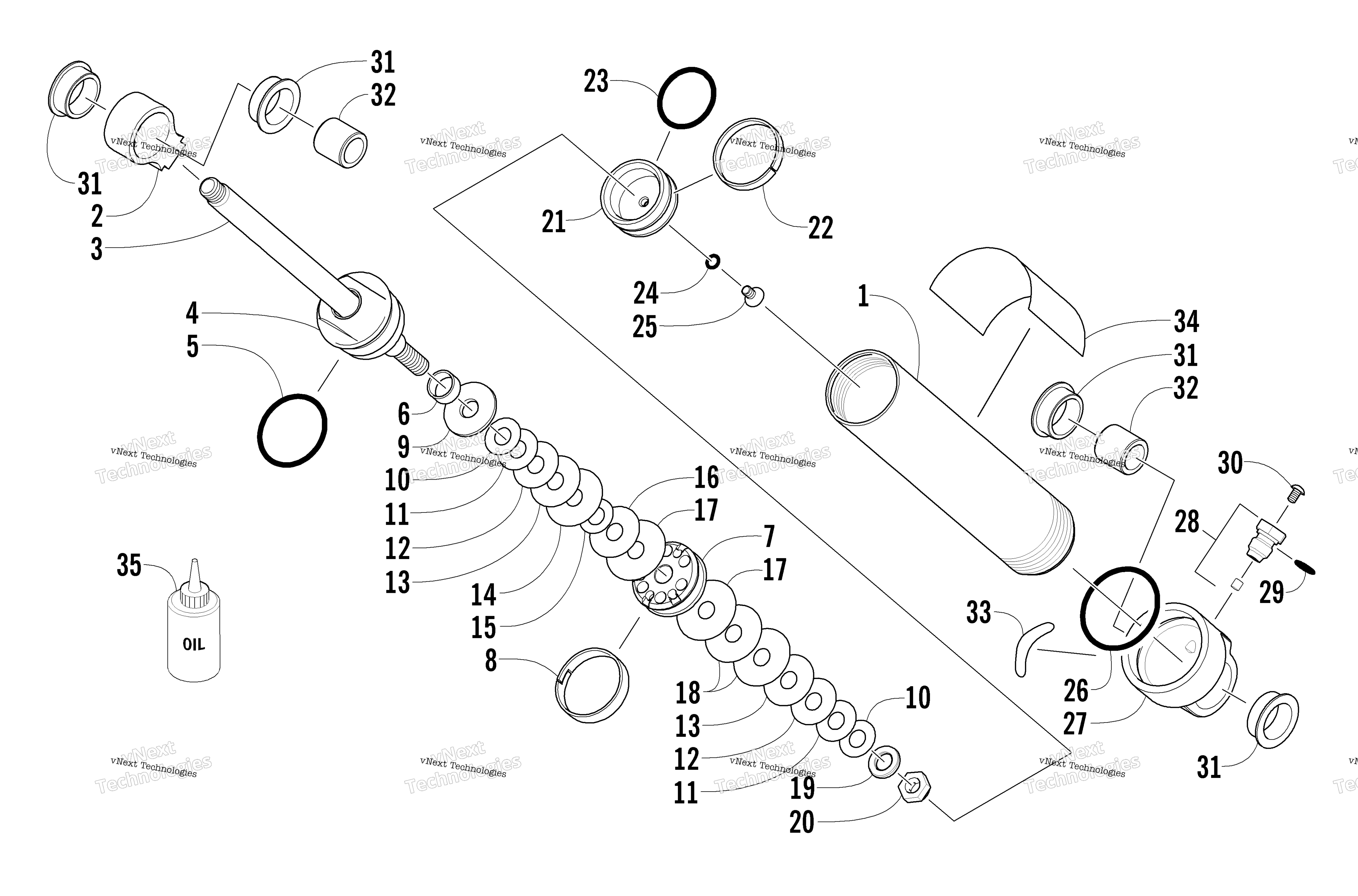 Задняя часть Suspension Rear Arm Shock Absorber