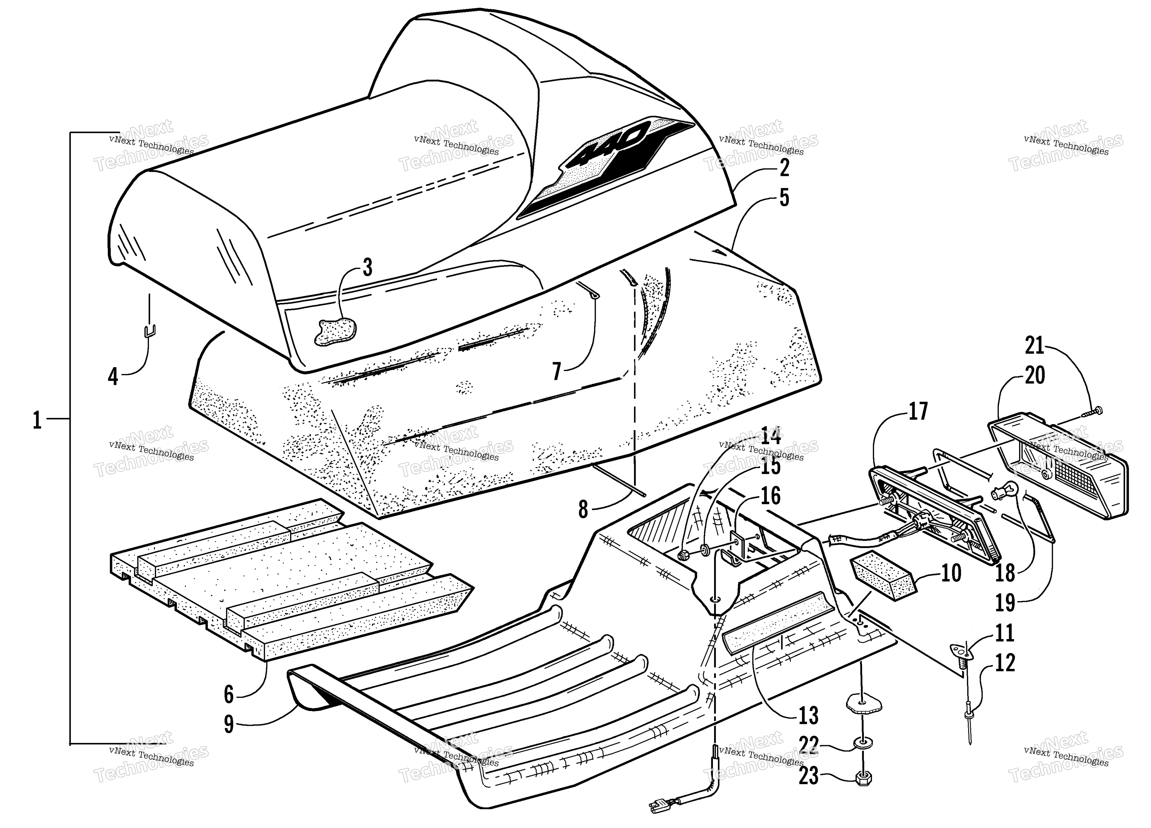 Сиденье And Taillight Assembly