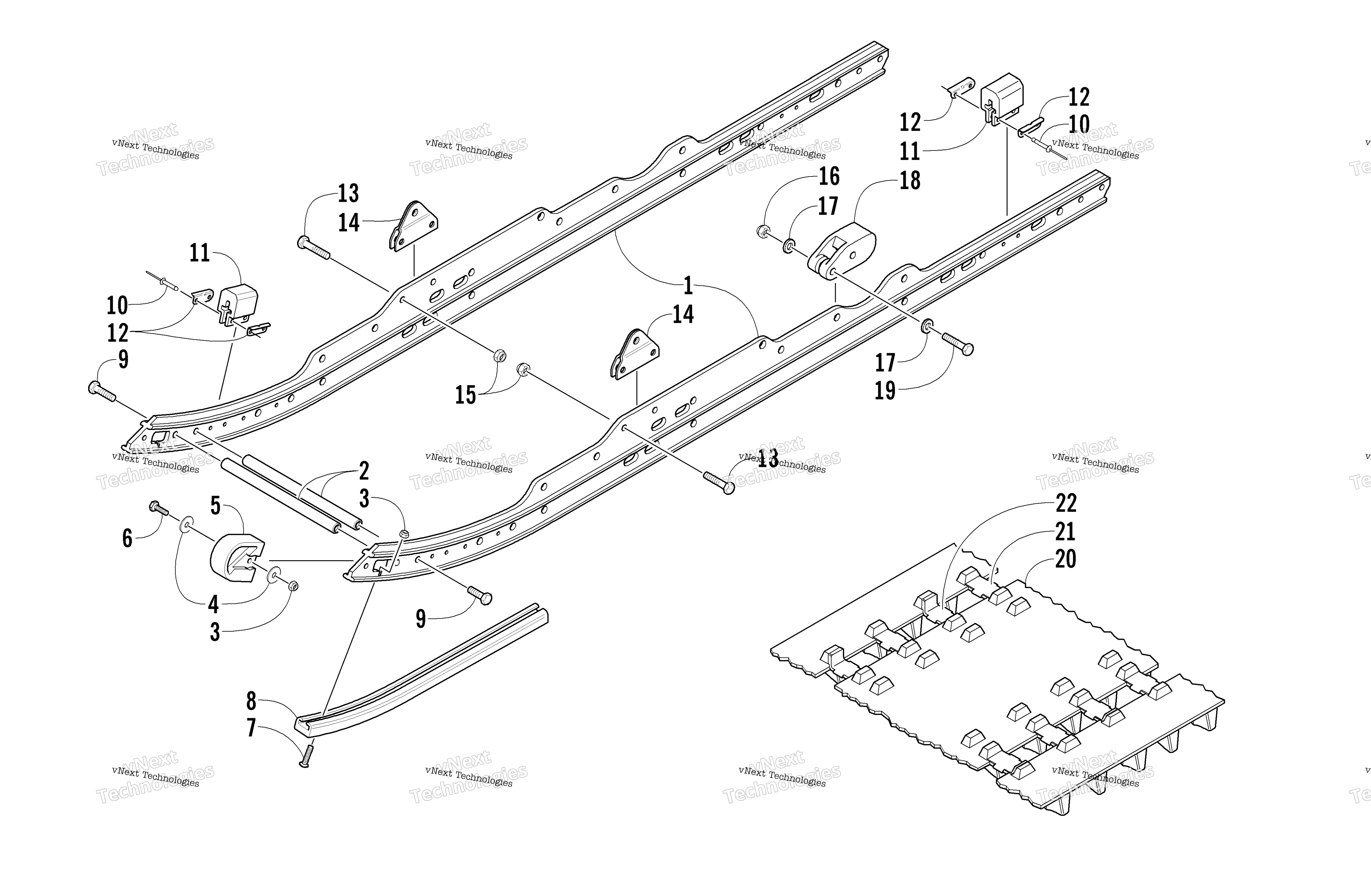 Slide Rail и Track узел
