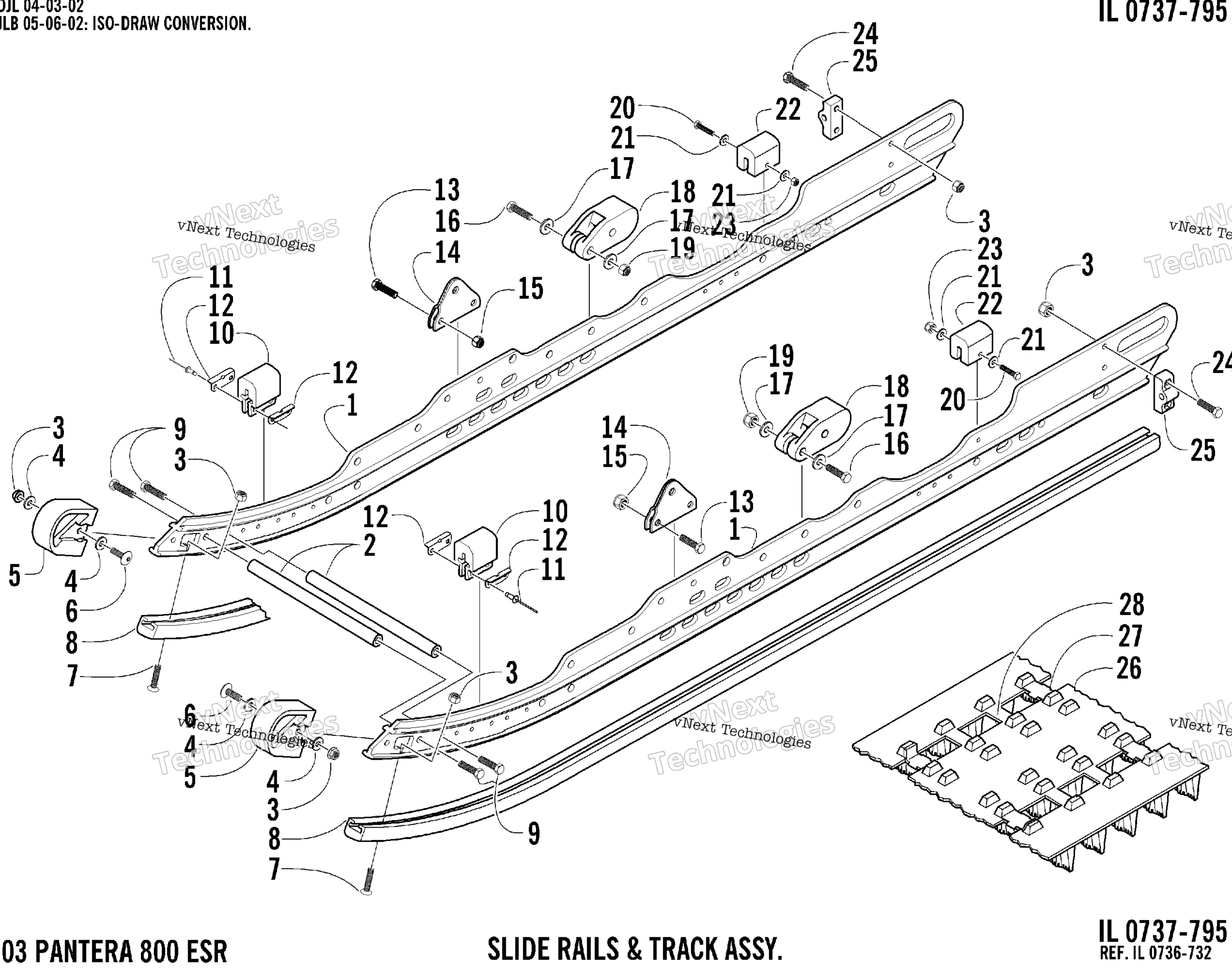 Slide Rail и Track узел