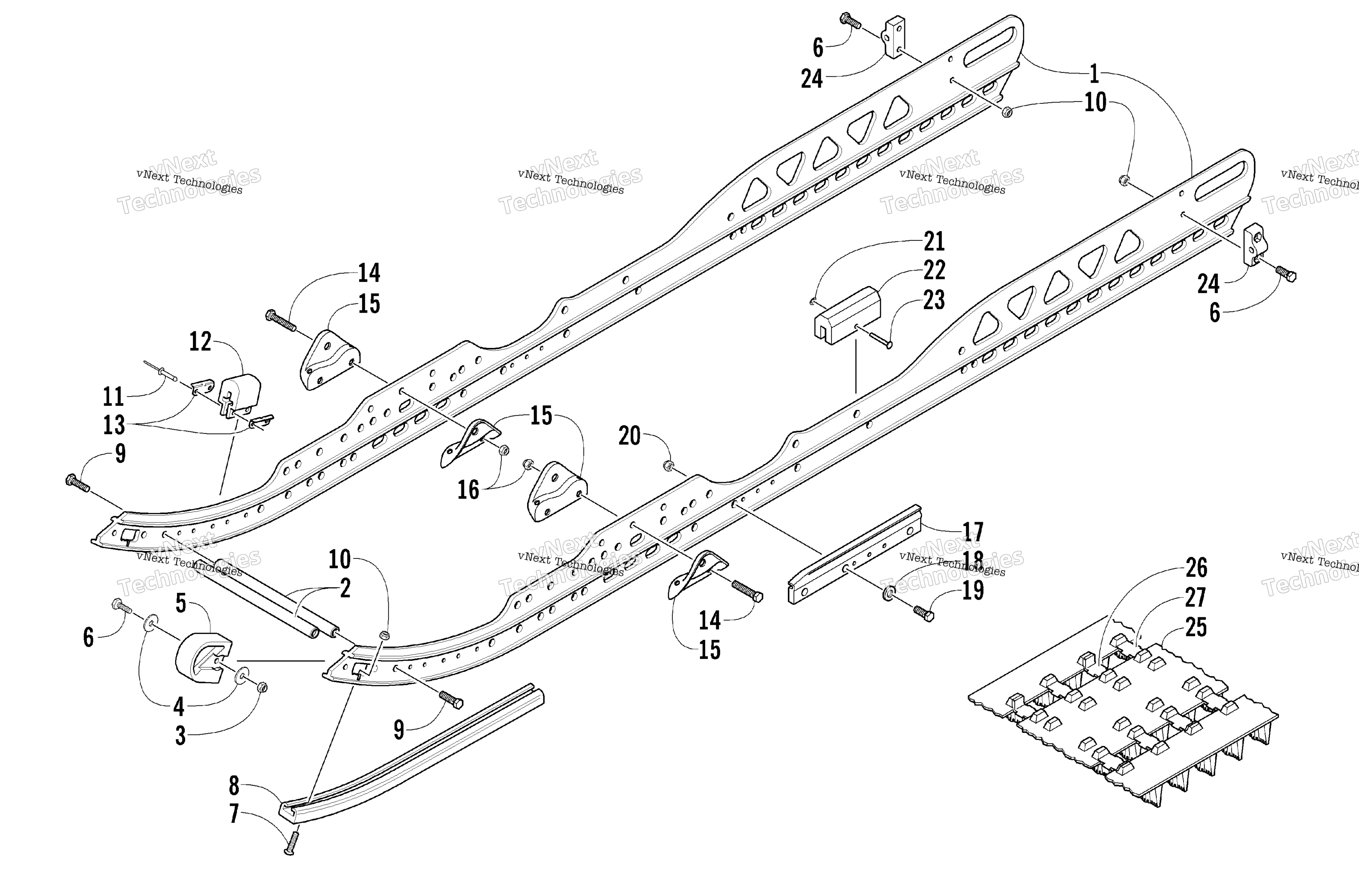 Slide Rail и Track узел