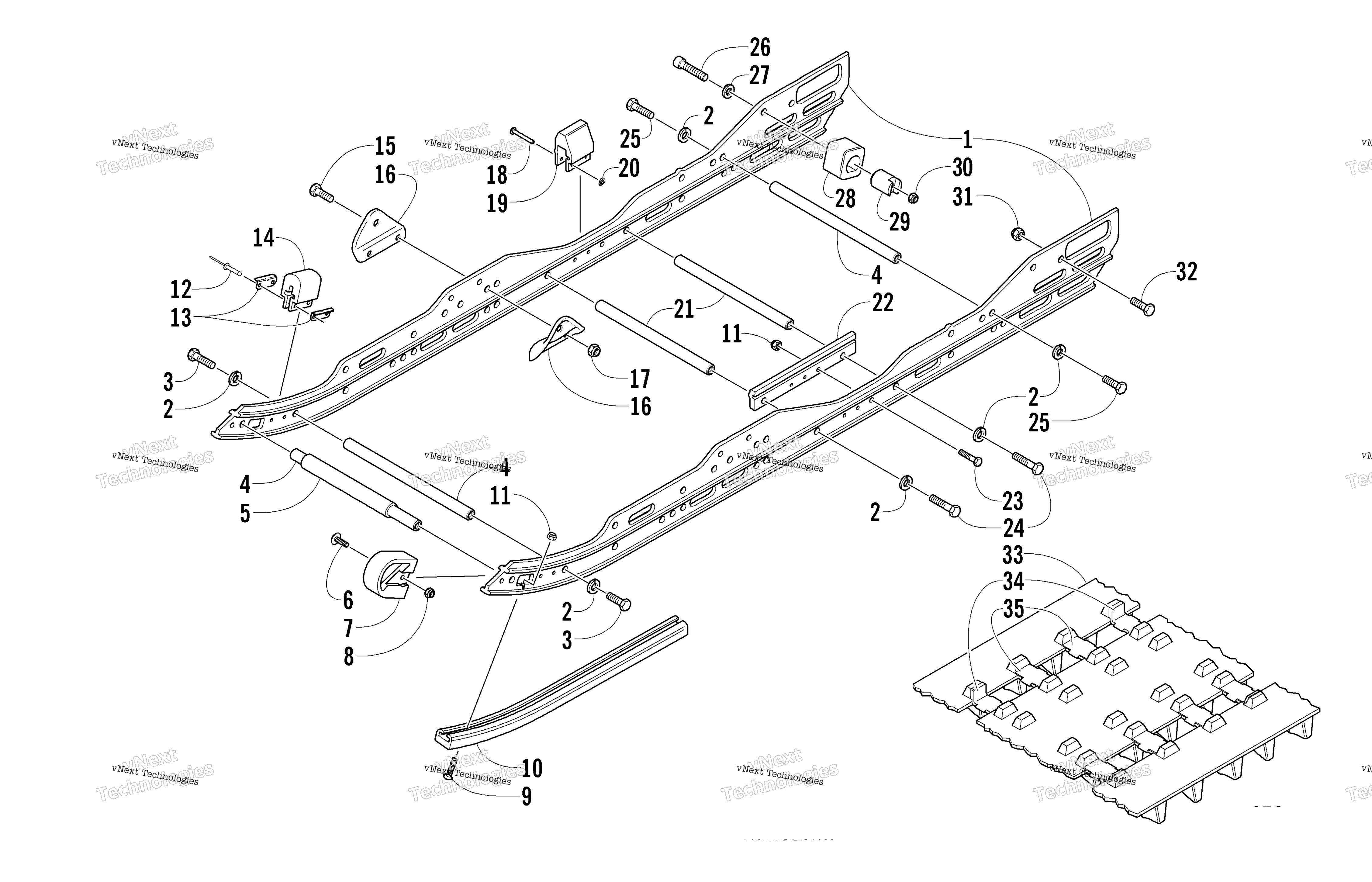 Slide Rail и Track узел
