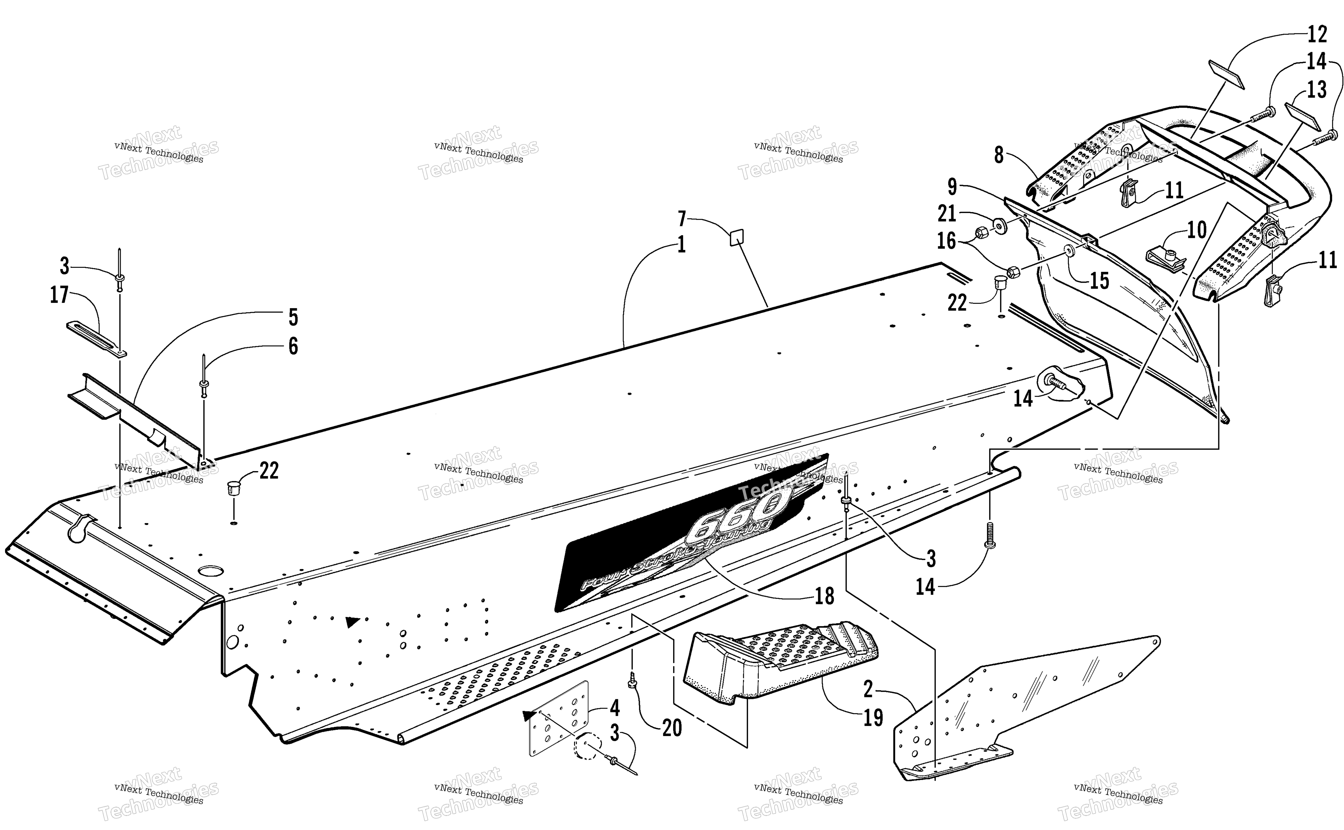 Tunnel и задний Bumper