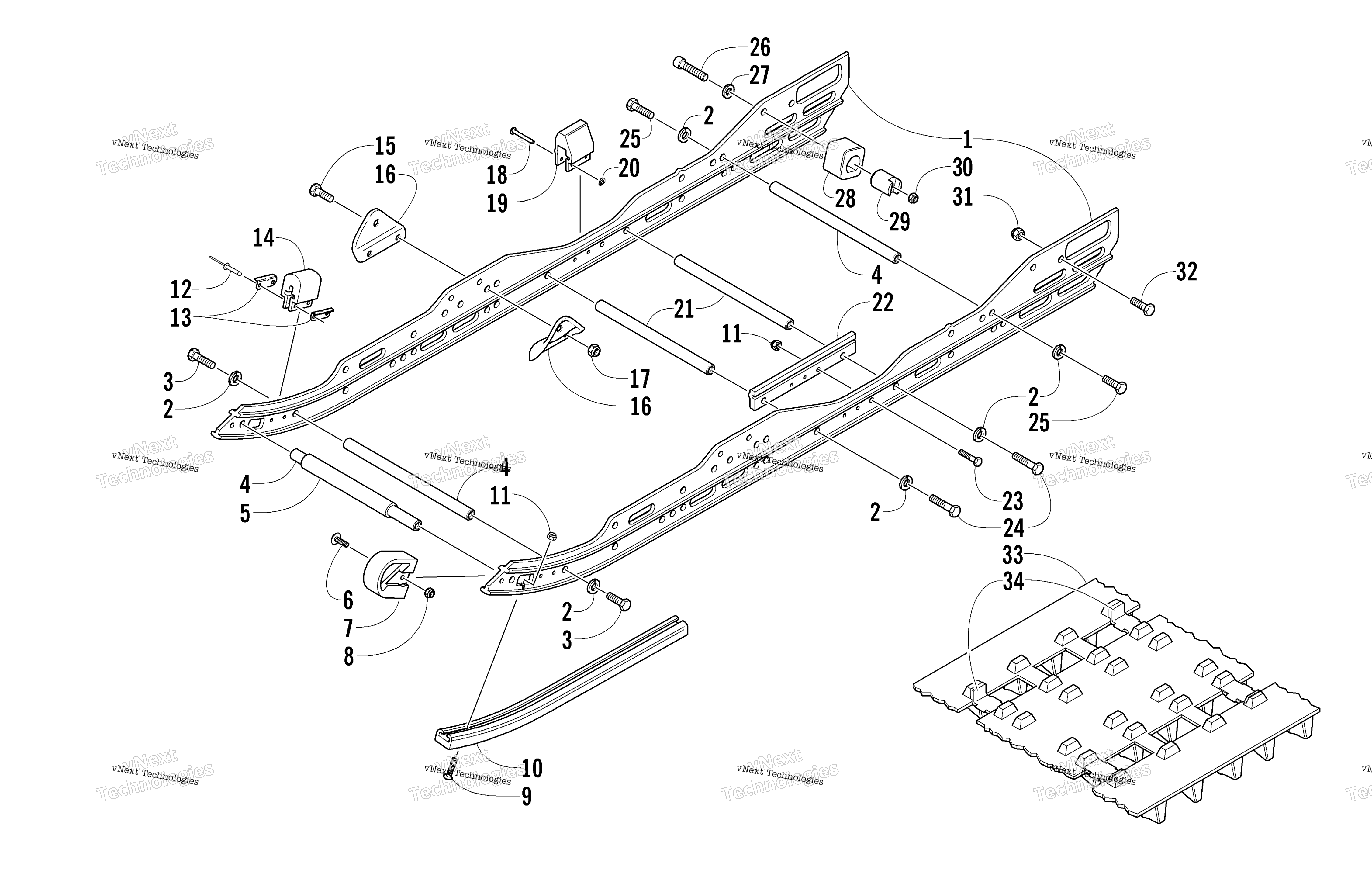 Slide Rail и Track узел